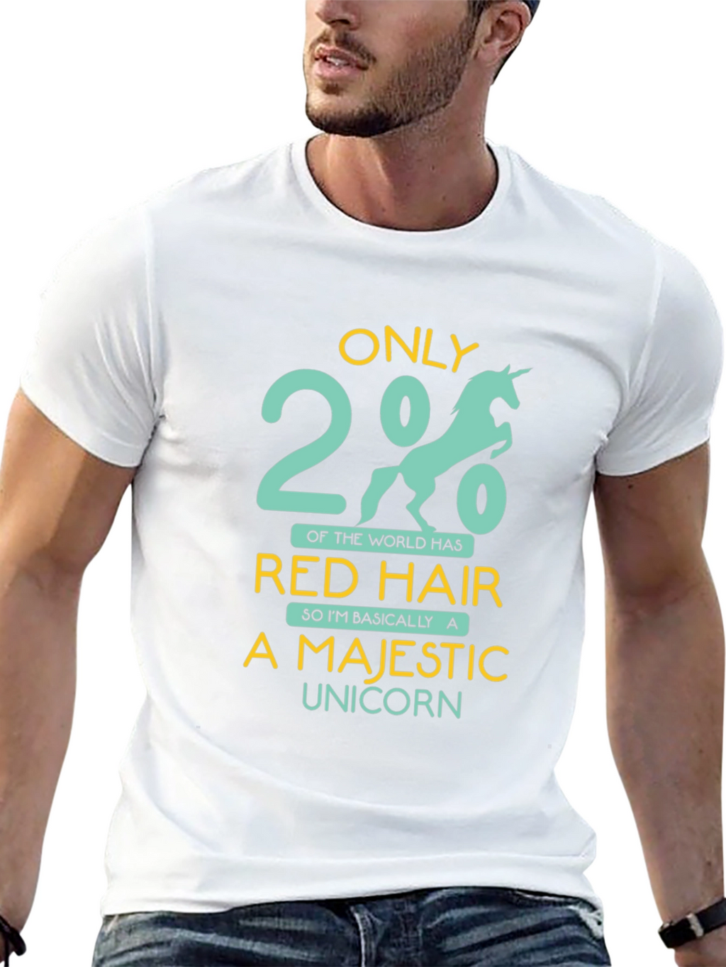 Majestic Unicorn Red Hair T-Shirt
