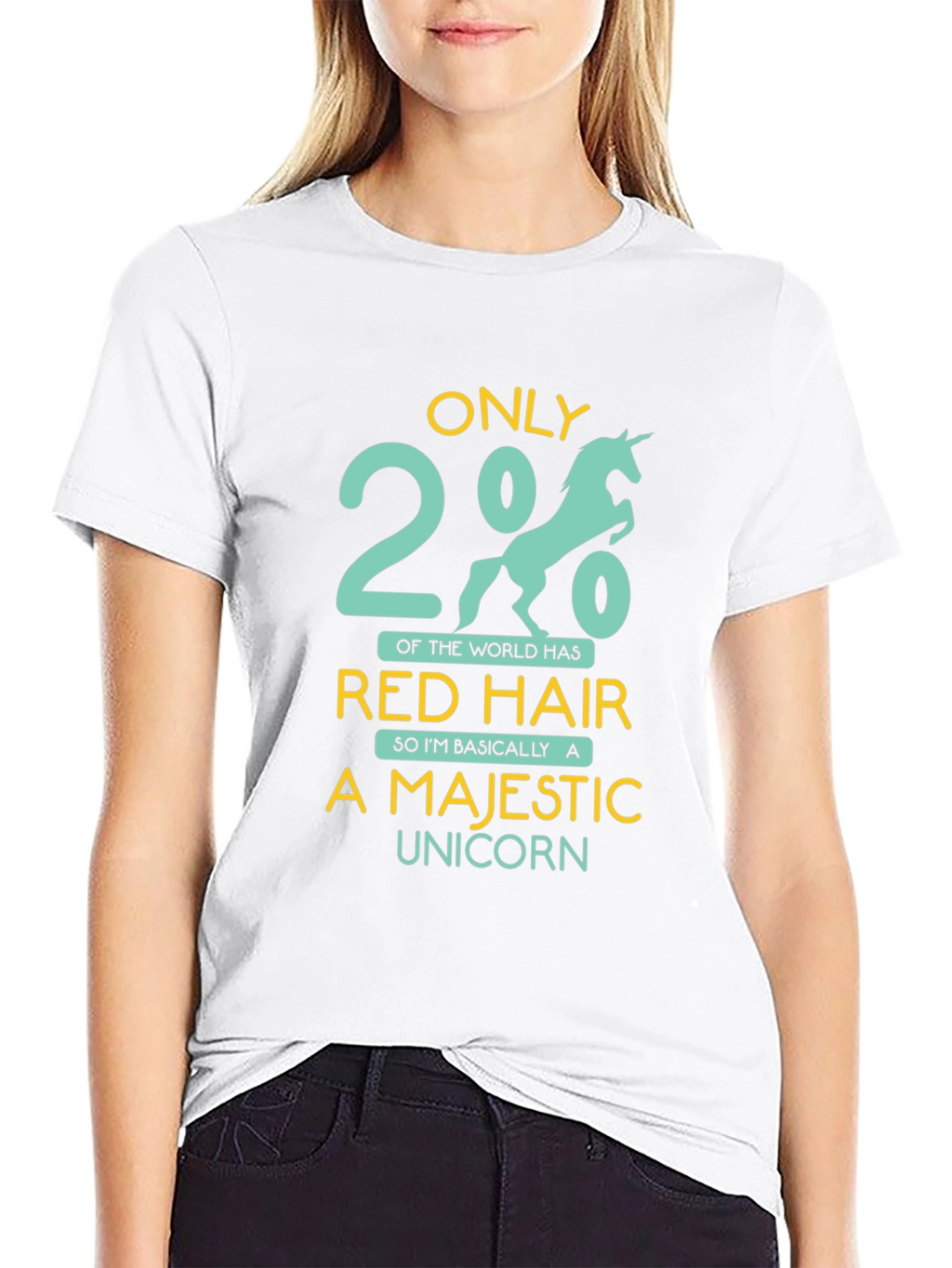 Majestic Unicorn Red Hair T-Shirt