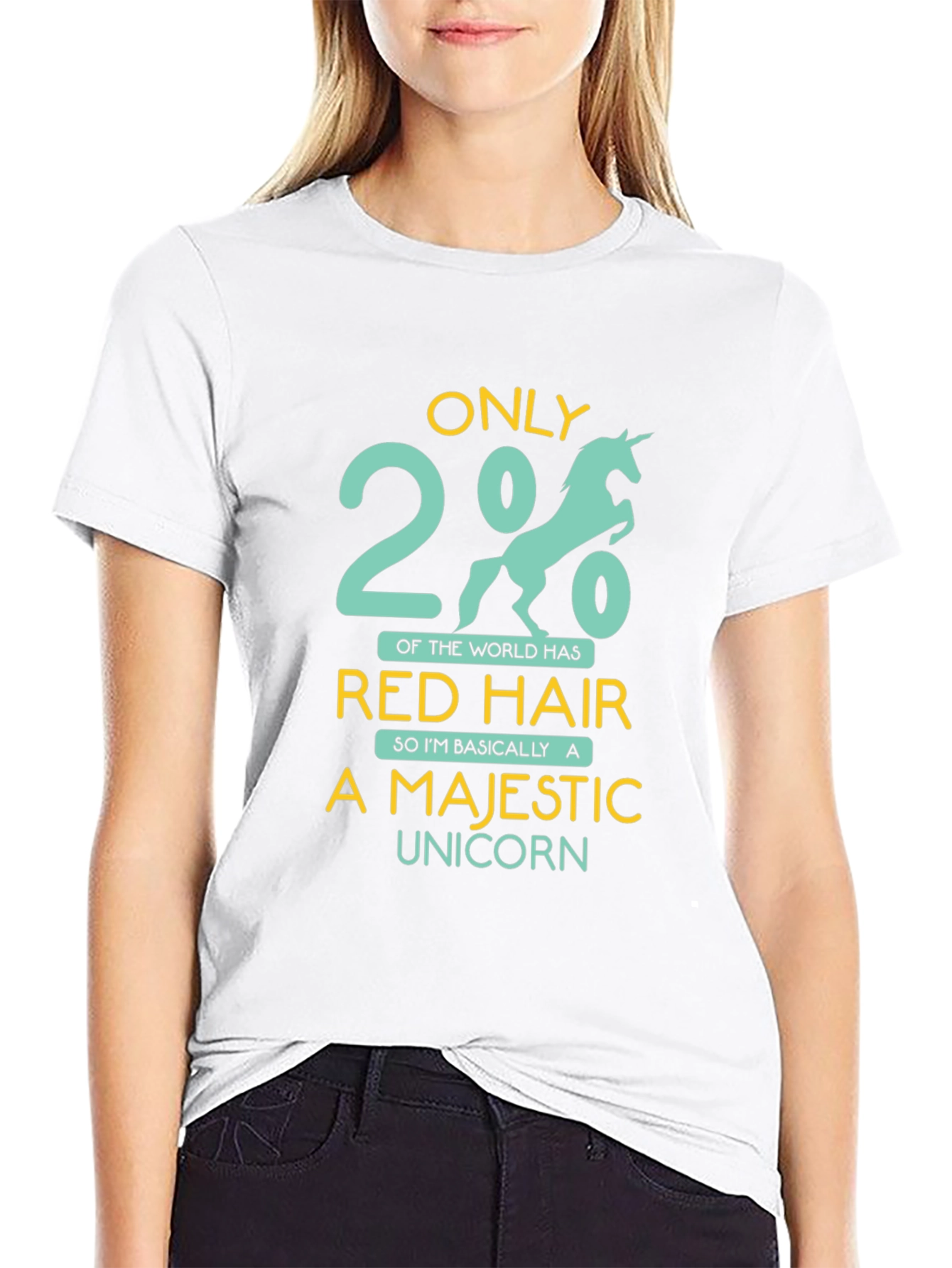 Majestic Unicorn Red Hair T-Shirt
