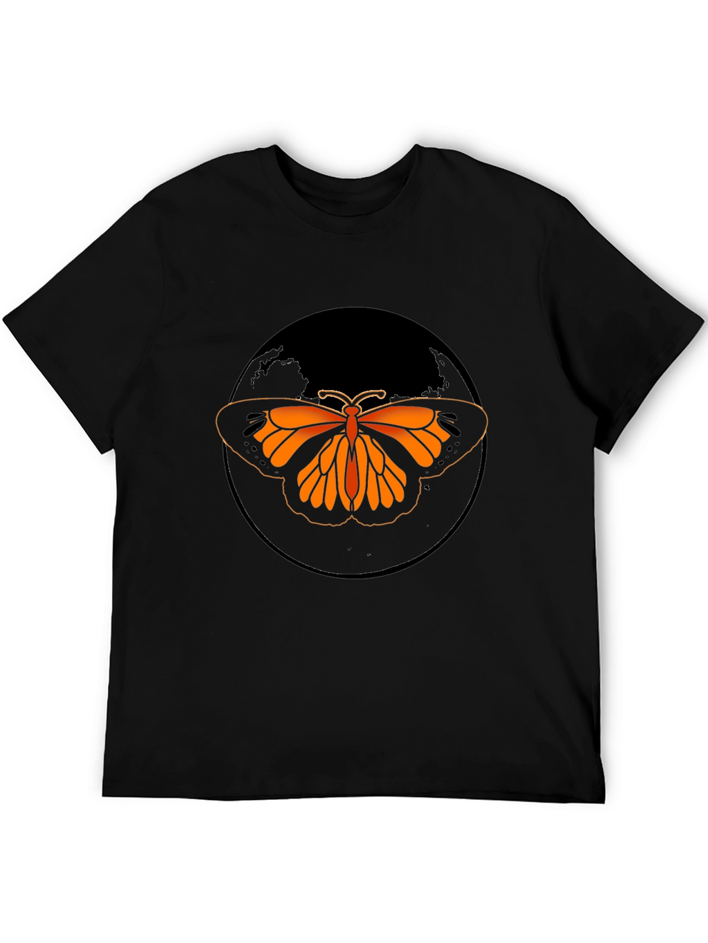 Butterfly Graphic Tee - Black Casual T-Shirt