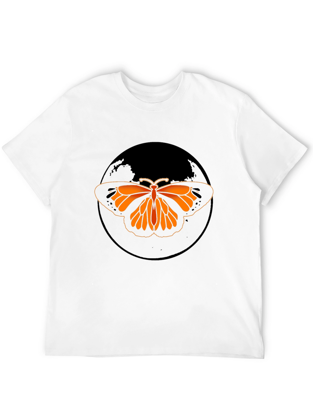 Butterfly Graphic Tee - Black Casual T-Shirt