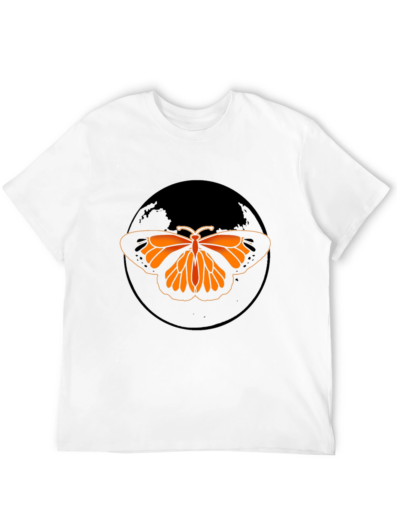 Butterfly Graphic Tee - Black Casual T-Shirt