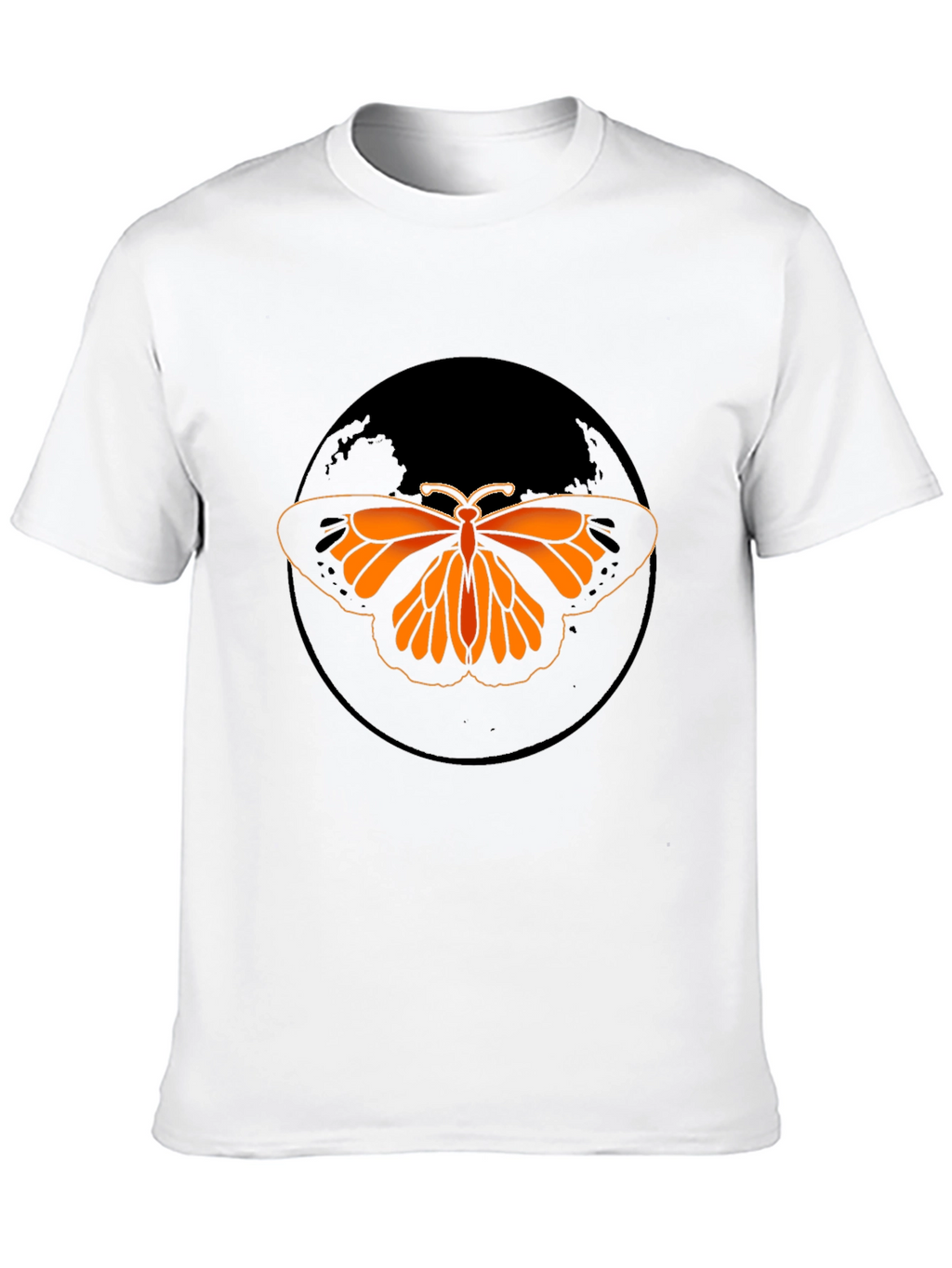 Butterfly Graphic Tee - Black Casual T-Shirt