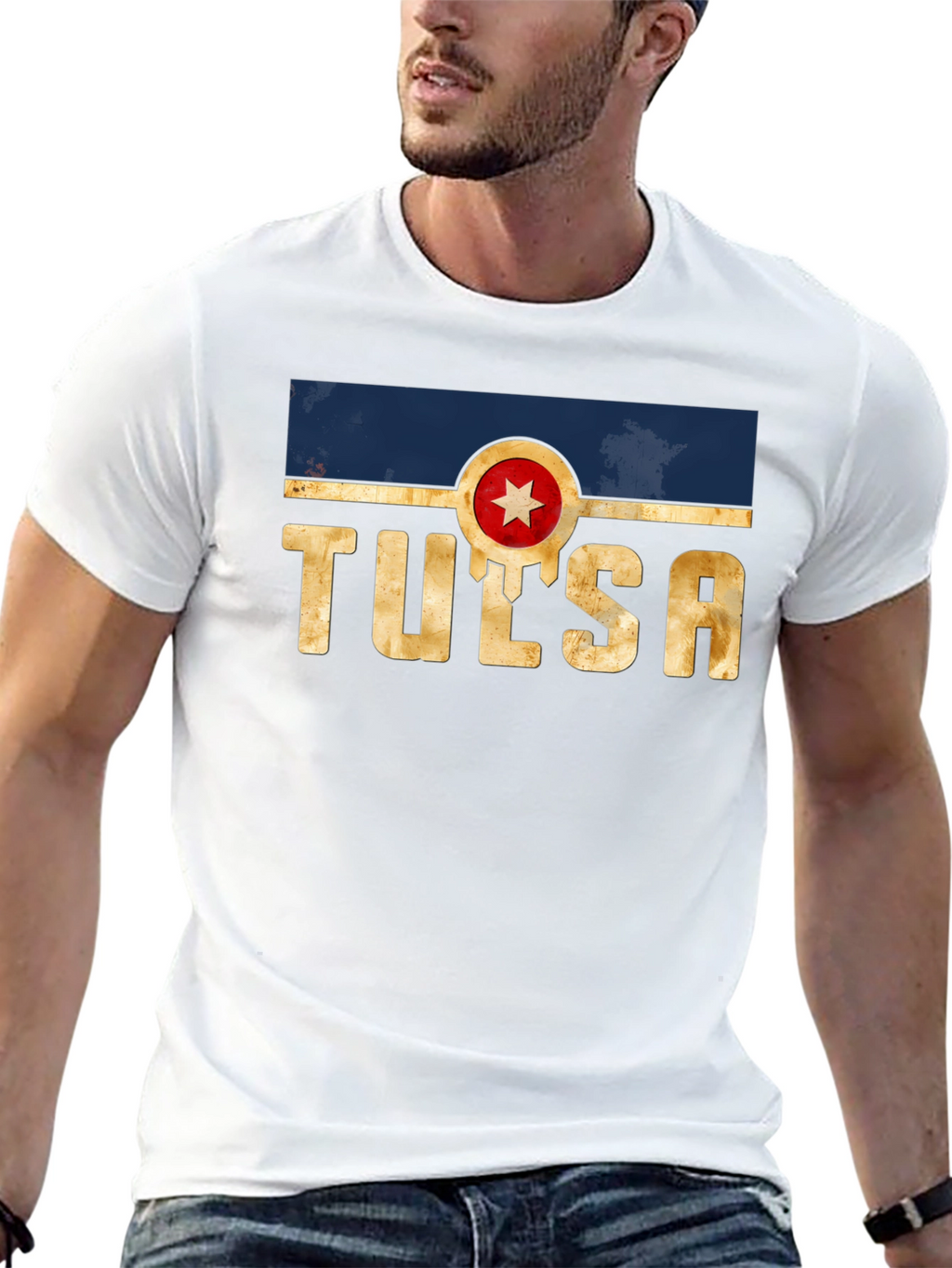 Tulsa Graphic Tee - Retro Style Black T-Shirt