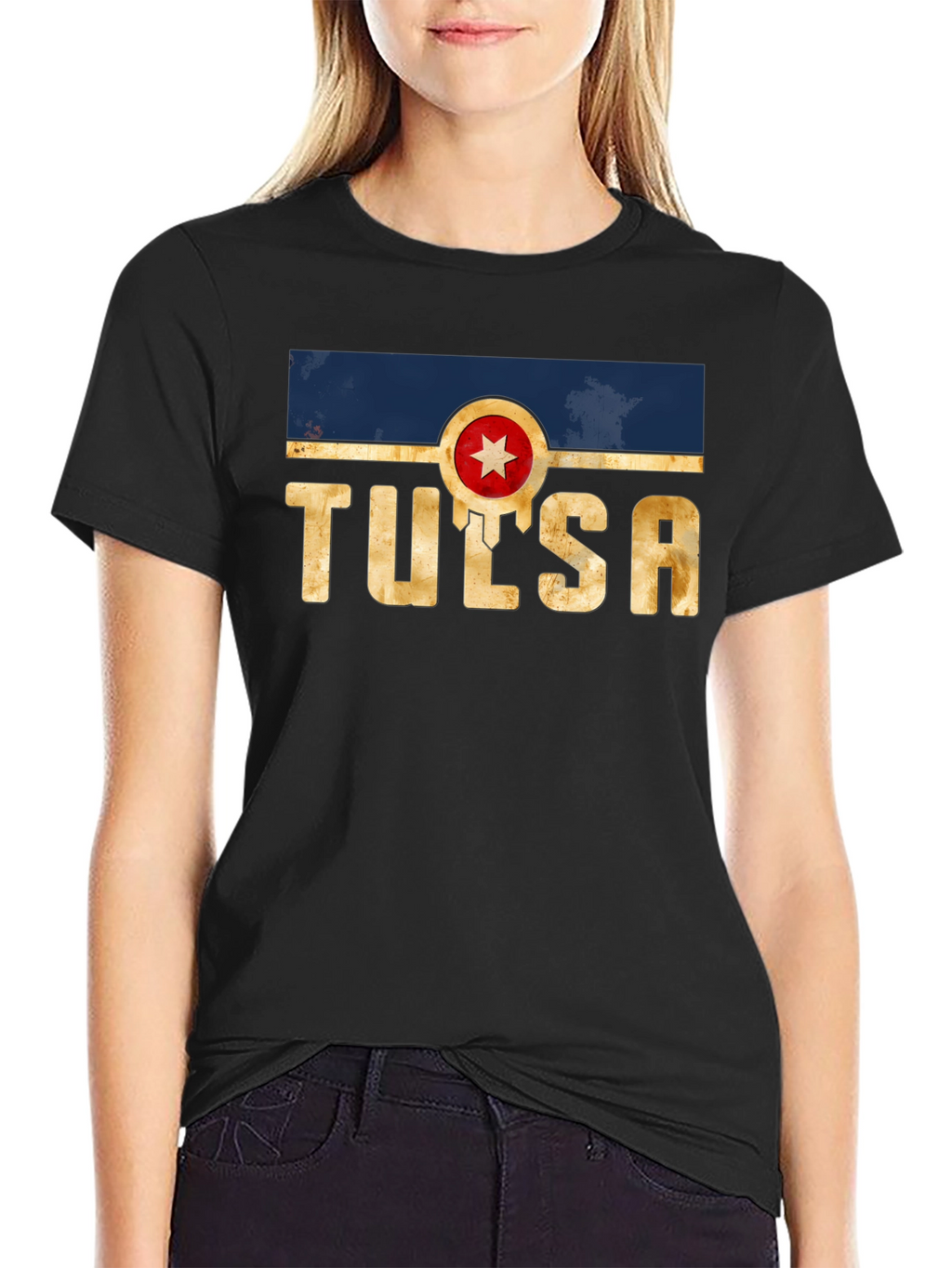 Tulsa Graphic Tee - Retro Style Black T-Shirt