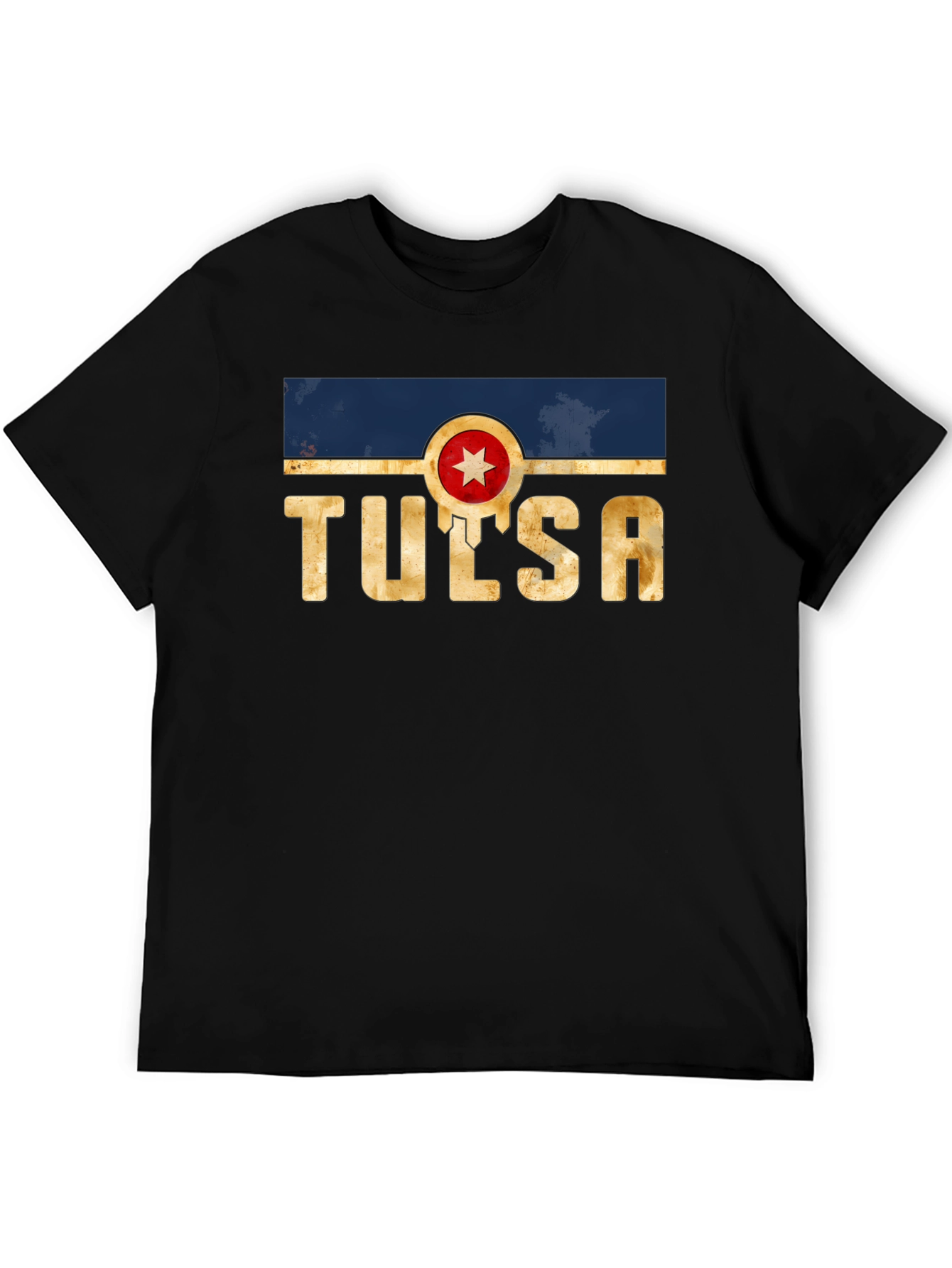 Tulsa Graphic Tee - Retro Style Black T-Shirt
