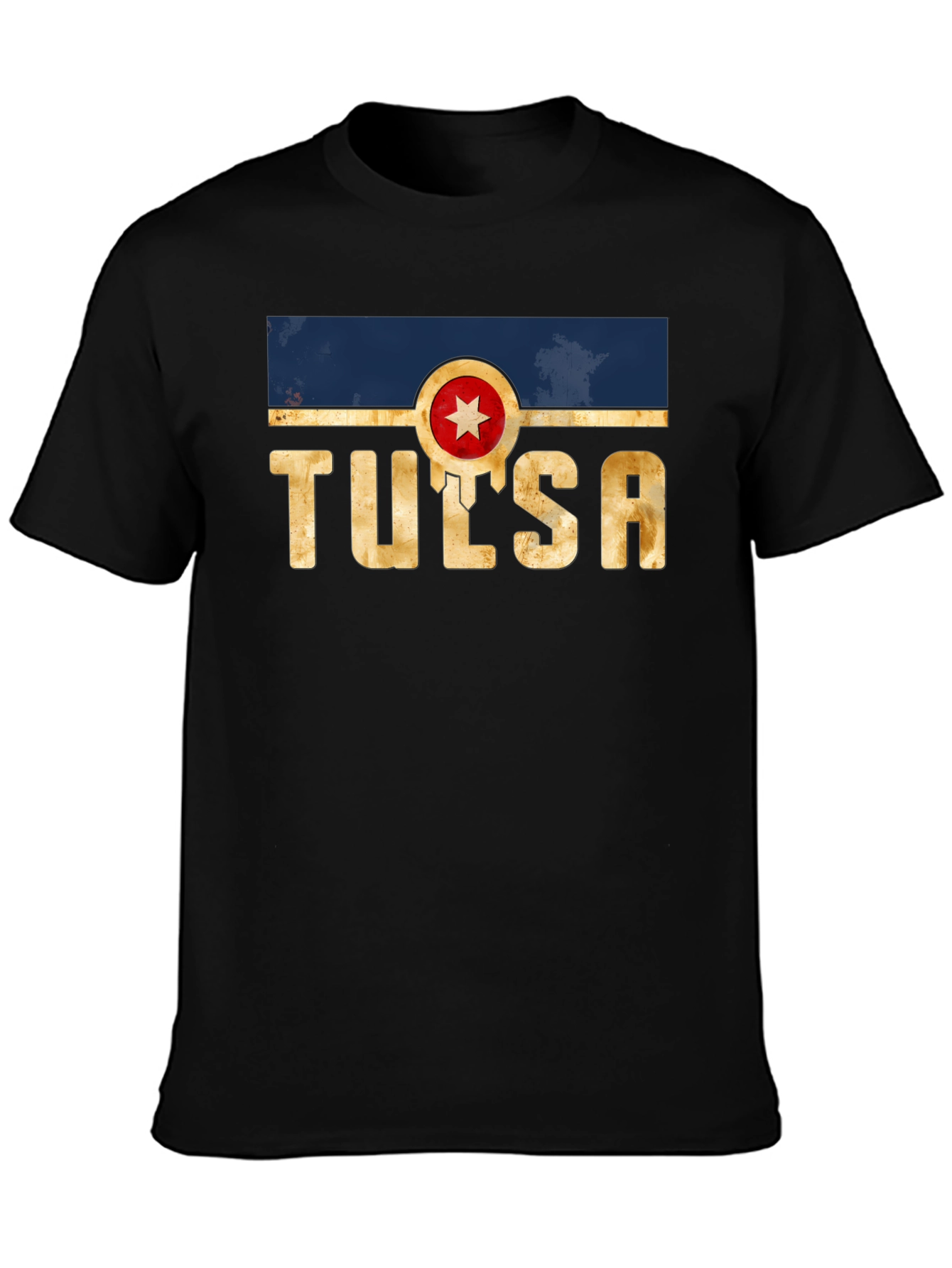 Tulsa Graphic Tee - Retro Style Black T-Shirt