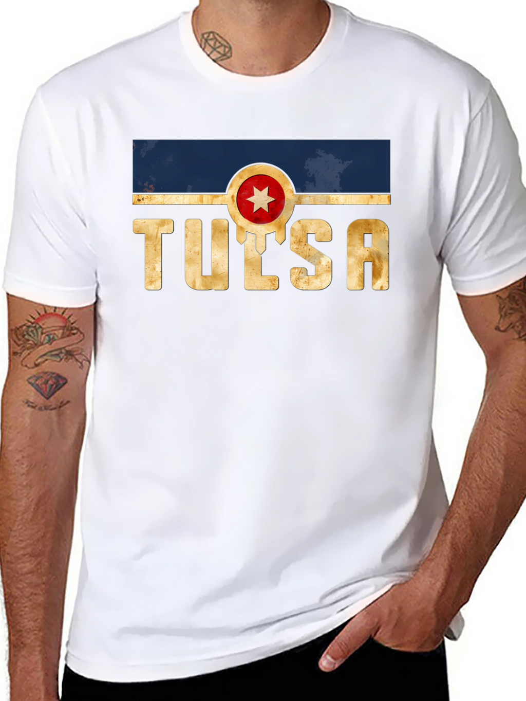 Tulsa Graphic Tee - Retro Style Black T-Shirt
