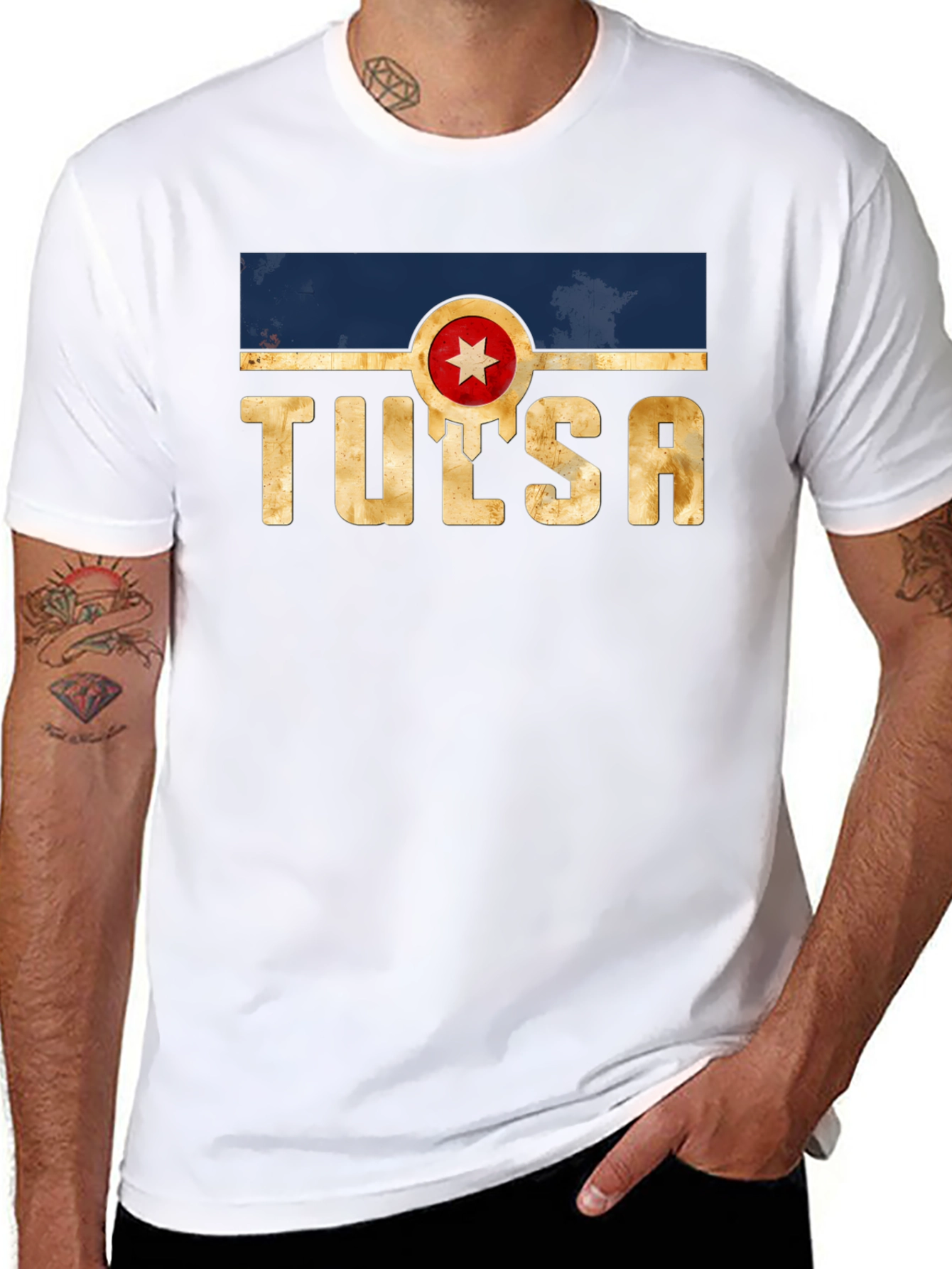 Tulsa Graphic Tee - Retro Style Black T-Shirt