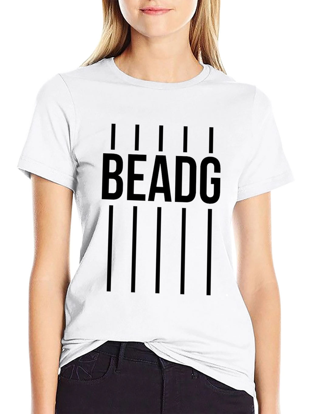 Black BEADG Graphic T-Shirt for Men