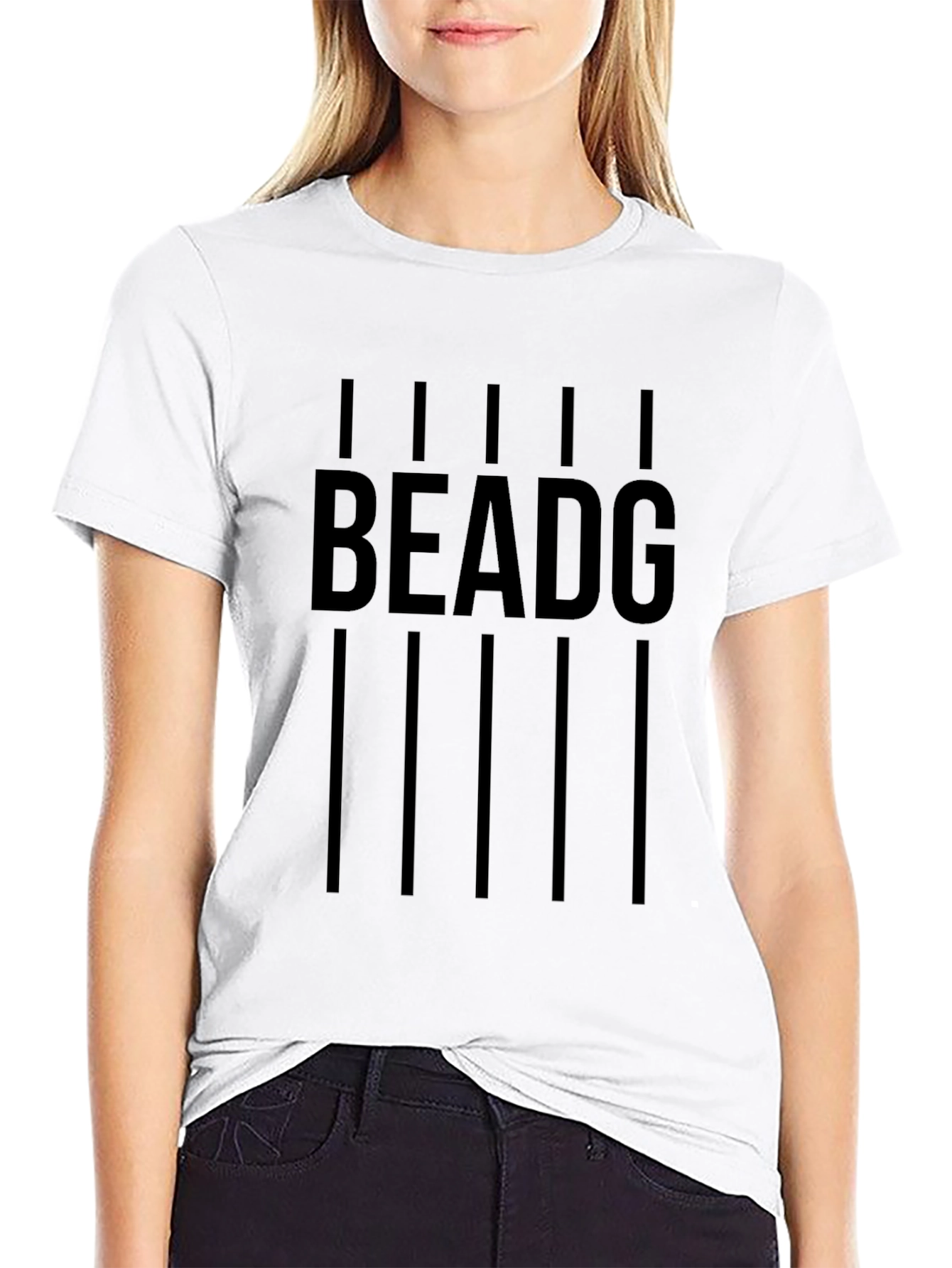 Black BEADG Graphic T-Shirt for Men
