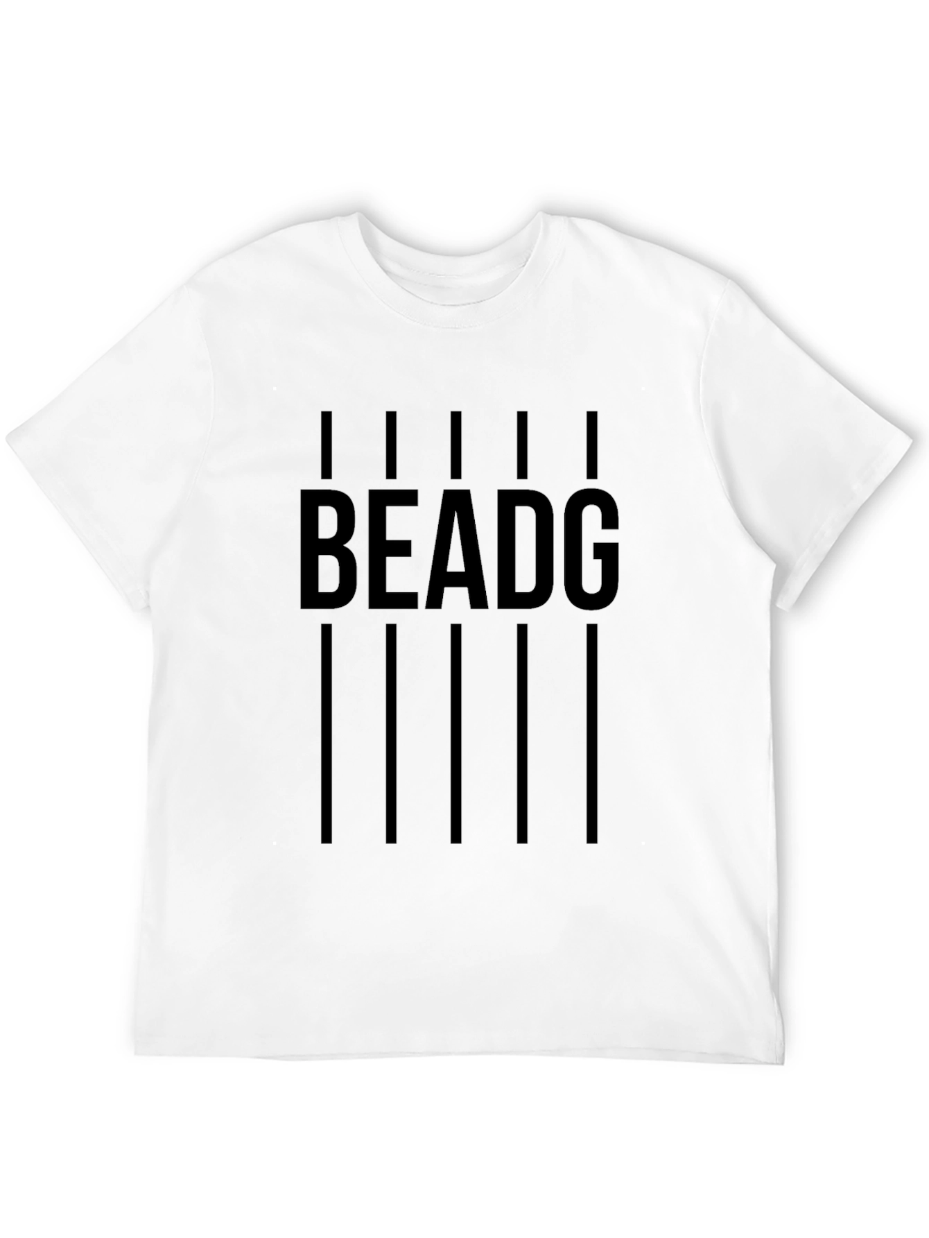 Black BEADG Graphic T-Shirt for Men