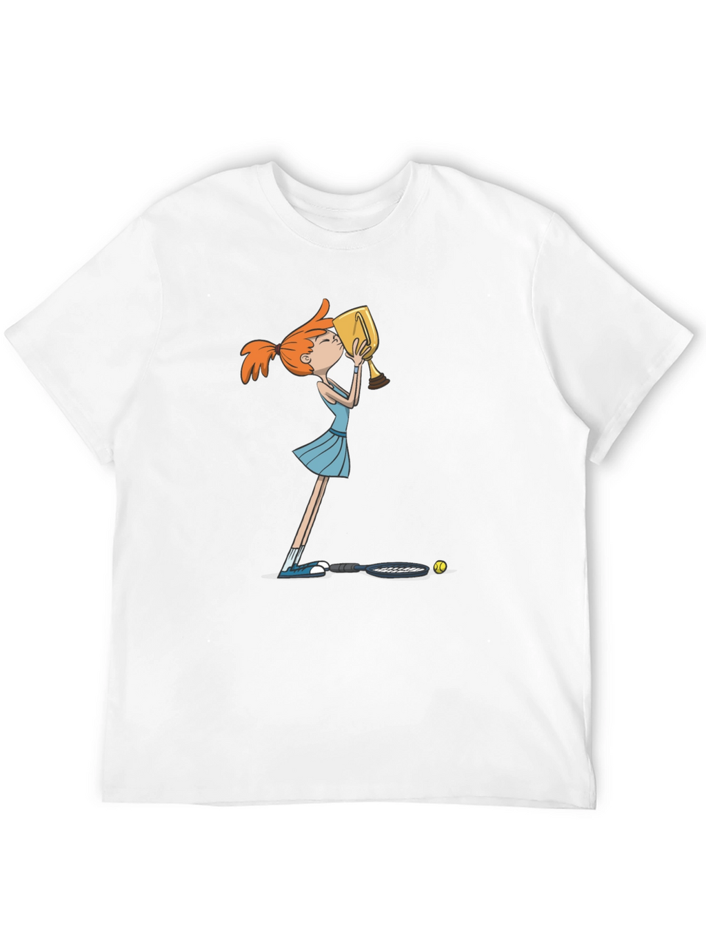 Tennis Winner Graphic T-Shirt - Black