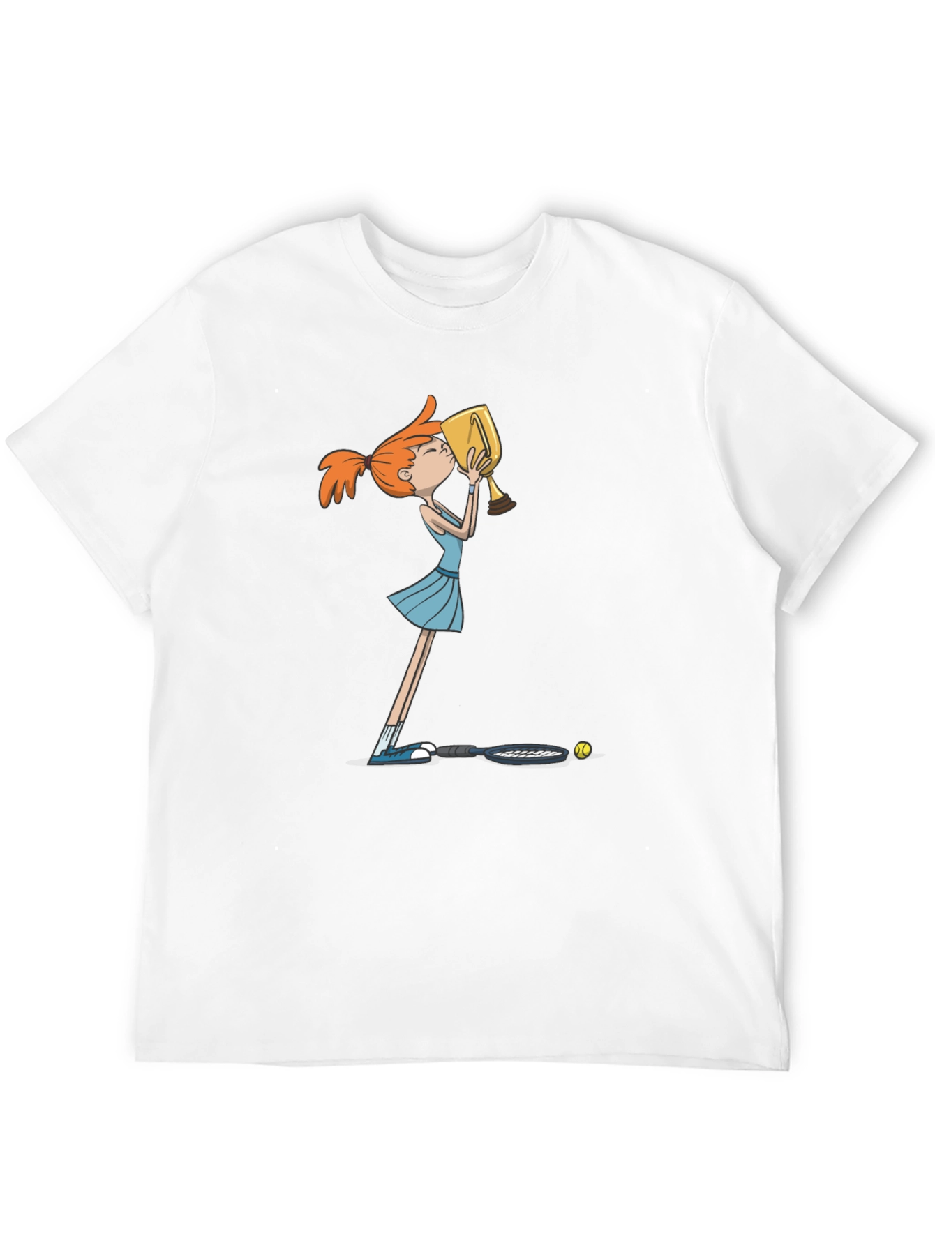 Tennis Winner Graphic T-Shirt - Black