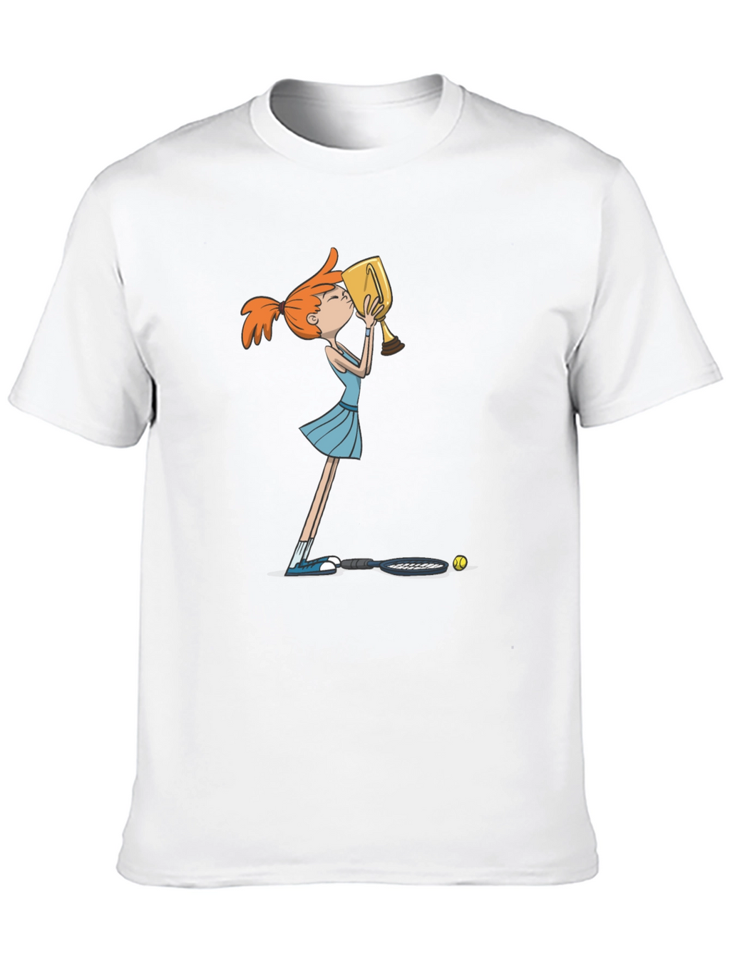 Tennis Winner Graphic T-Shirt - Black