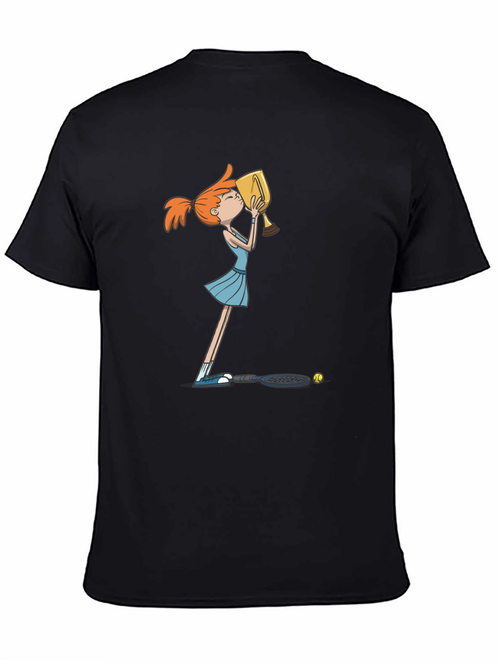 Tennis Winner Graphic T-Shirt - Black