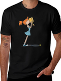 Tennis Winner Graphic T-Shirt - Black