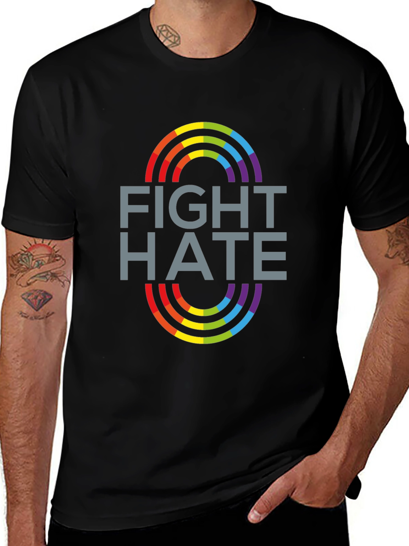 Fight Hate LGBTQ Pride T-Shirt