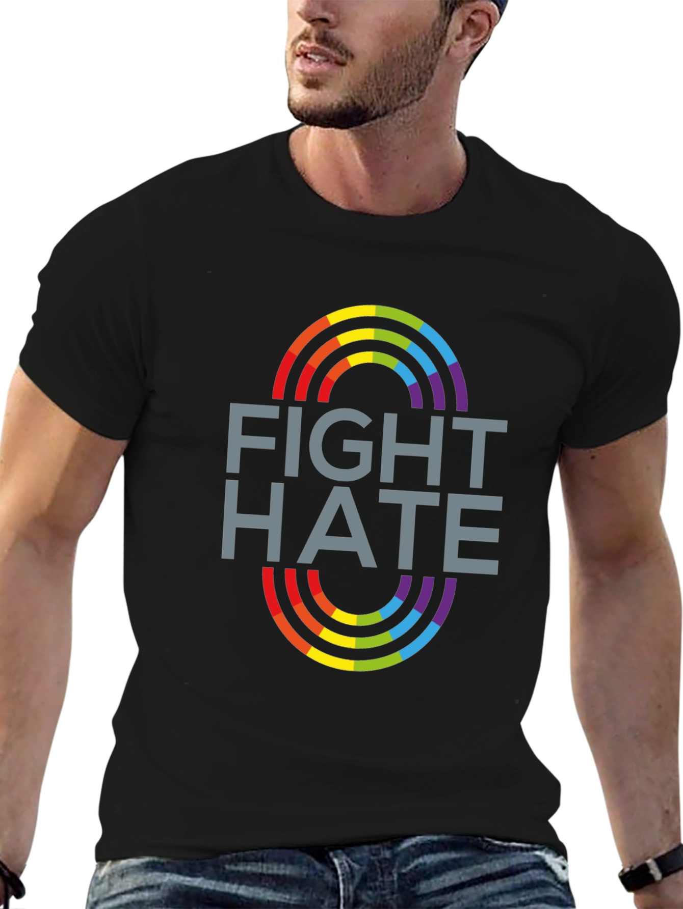 Fight Hate LGBTQ Pride T-Shirt