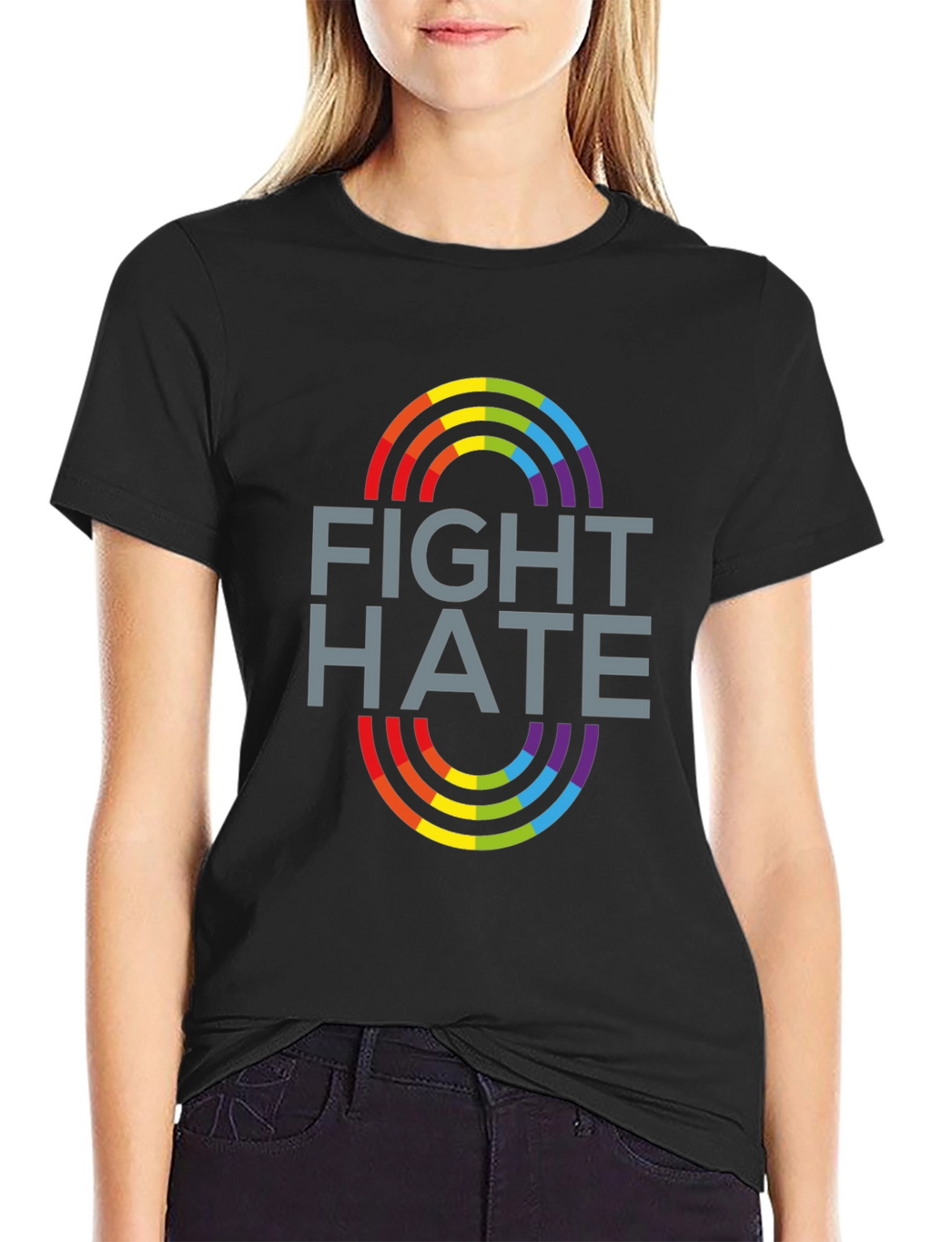 Fight Hate LGBTQ Pride T-Shirt