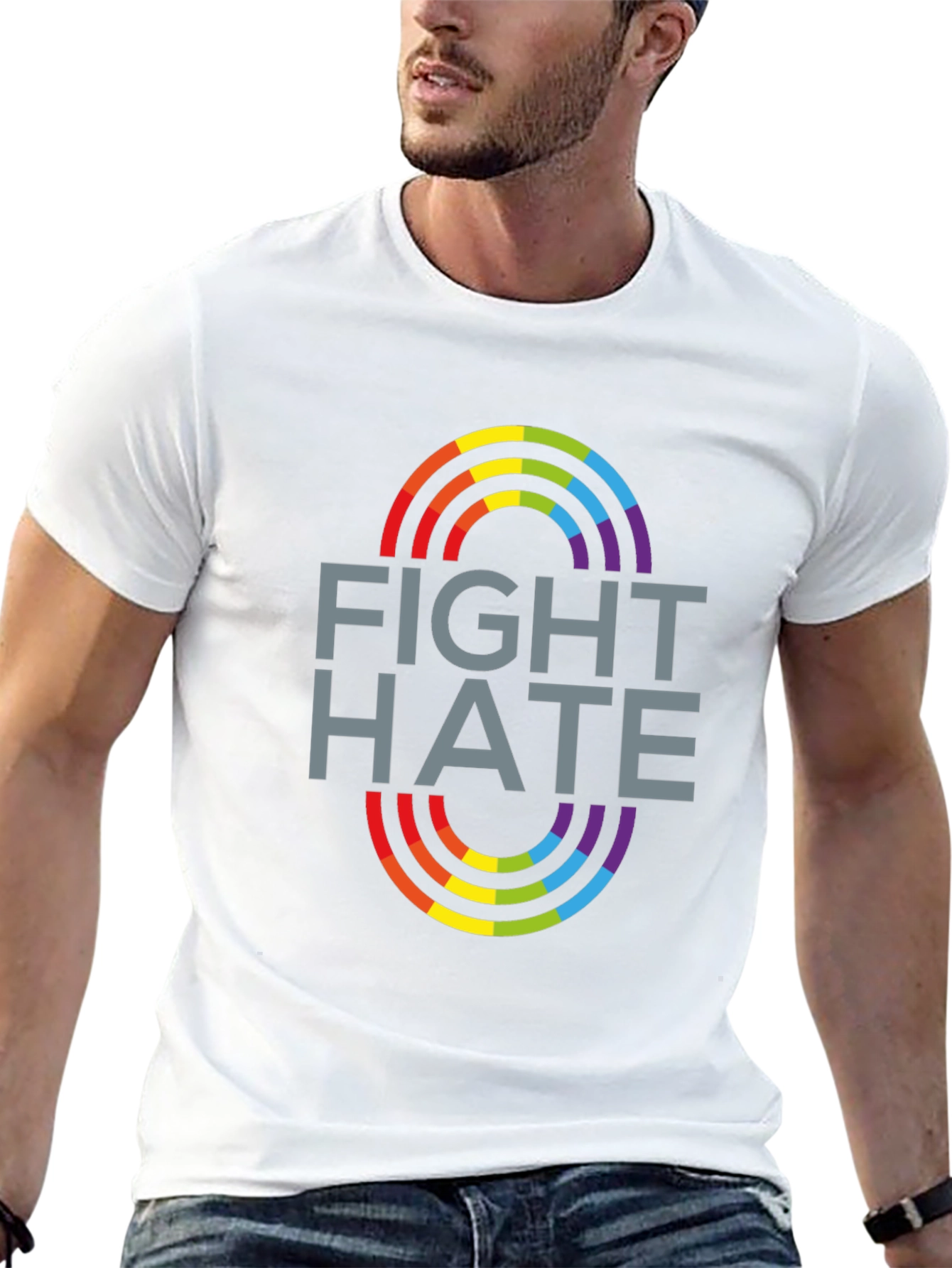 Fight Hate LGBTQ Pride T-Shirt