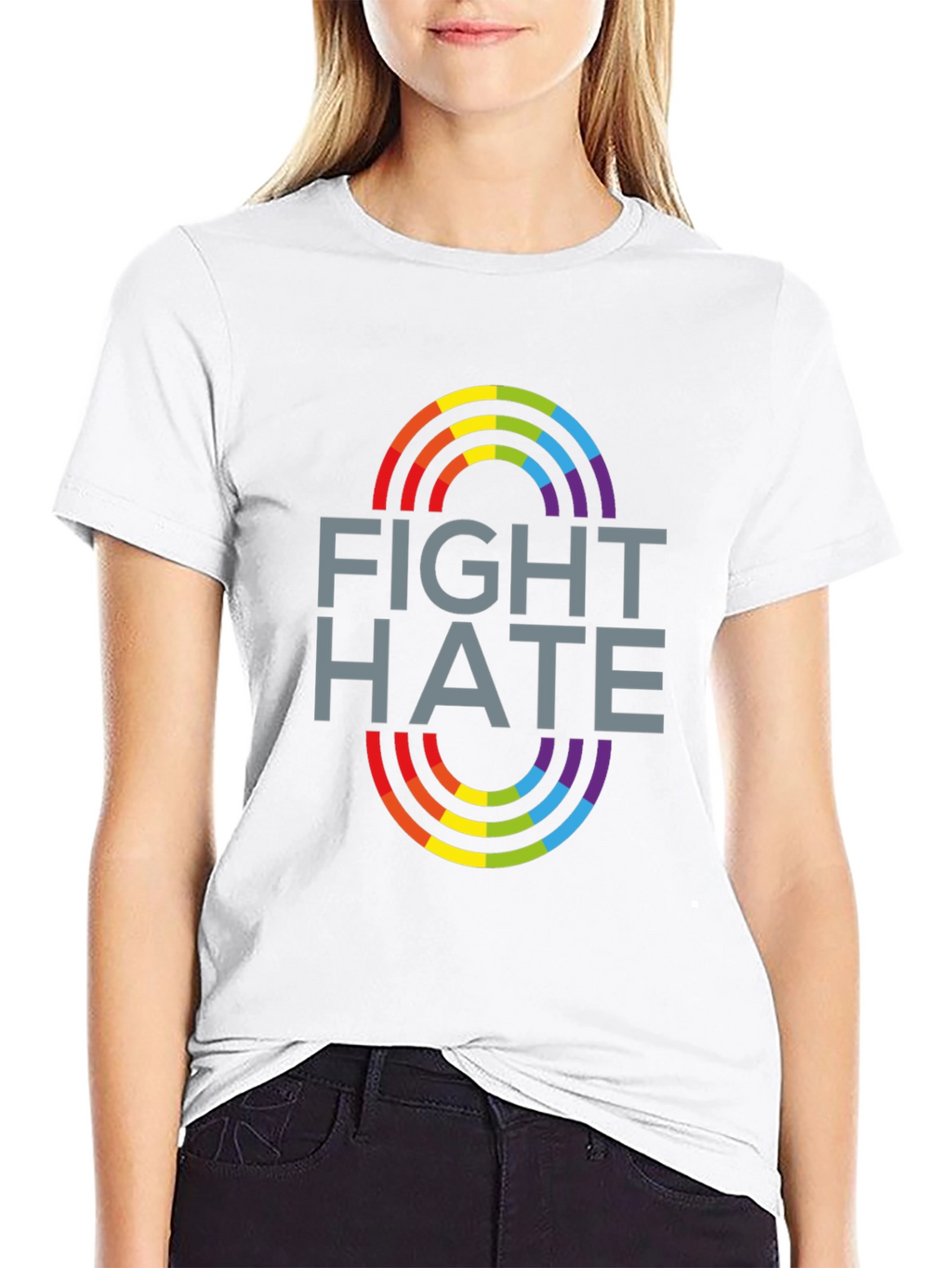 Fight Hate LGBTQ Pride T-Shirt