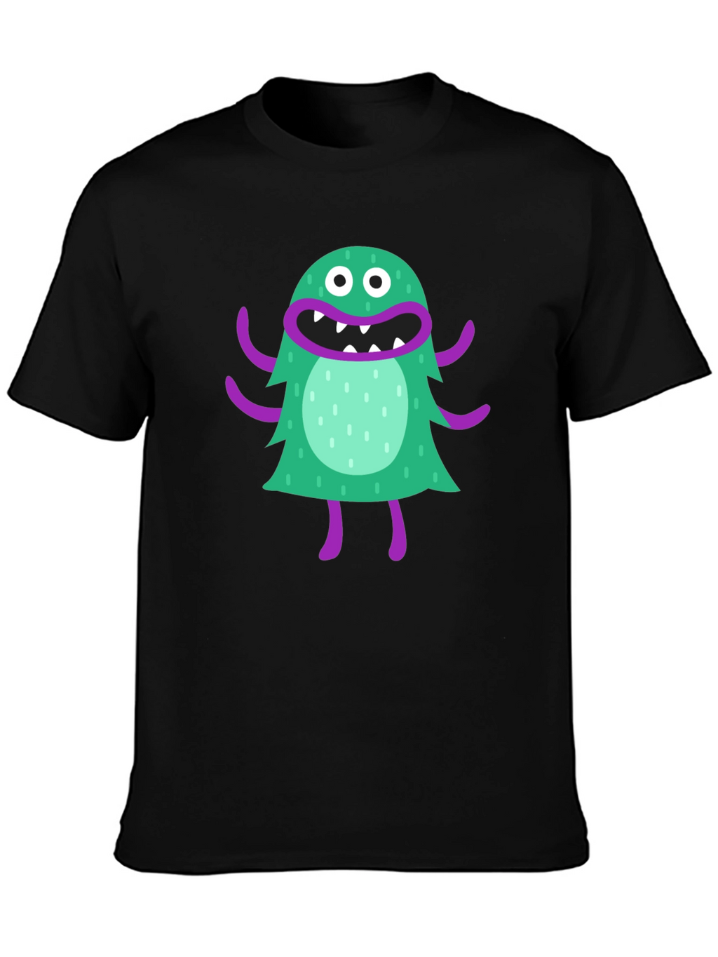 Monster Graphic Tee - Fun Black T-Shirt