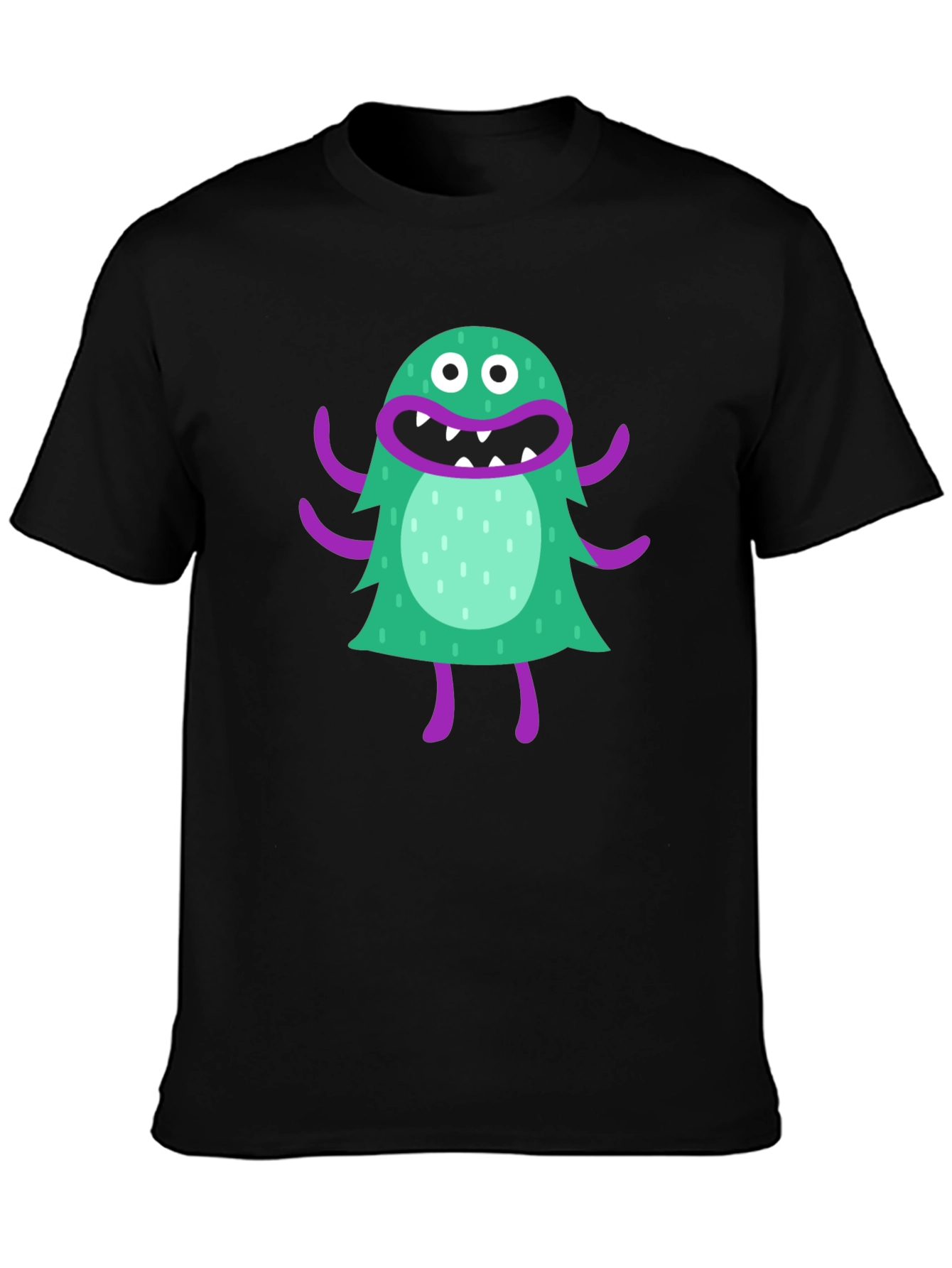 Monster Graphic Tee - Fun Black T-Shirt