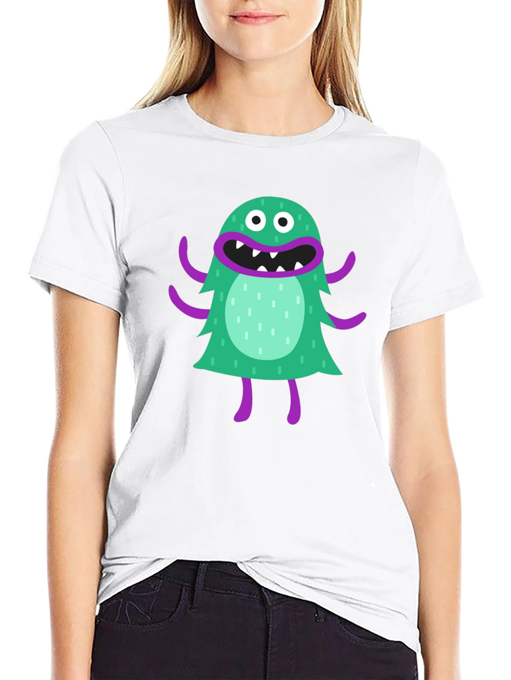 Monster Graphic Tee - Fun Black T-Shirt
