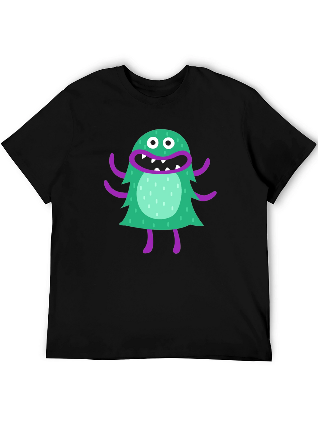 Monster Graphic Tee - Fun Black T-Shirt