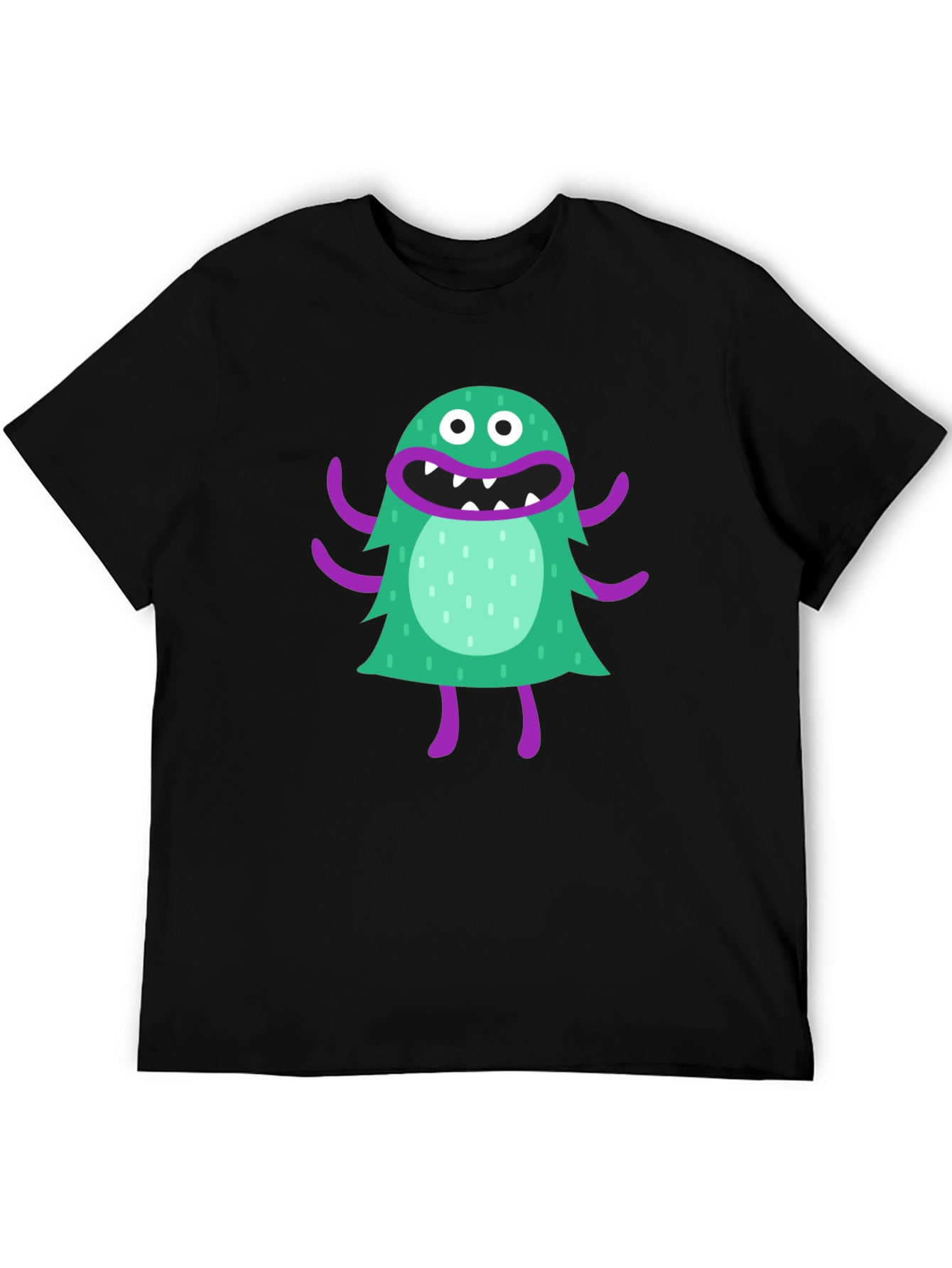 Monster Graphic Tee - Fun Black T-Shirt