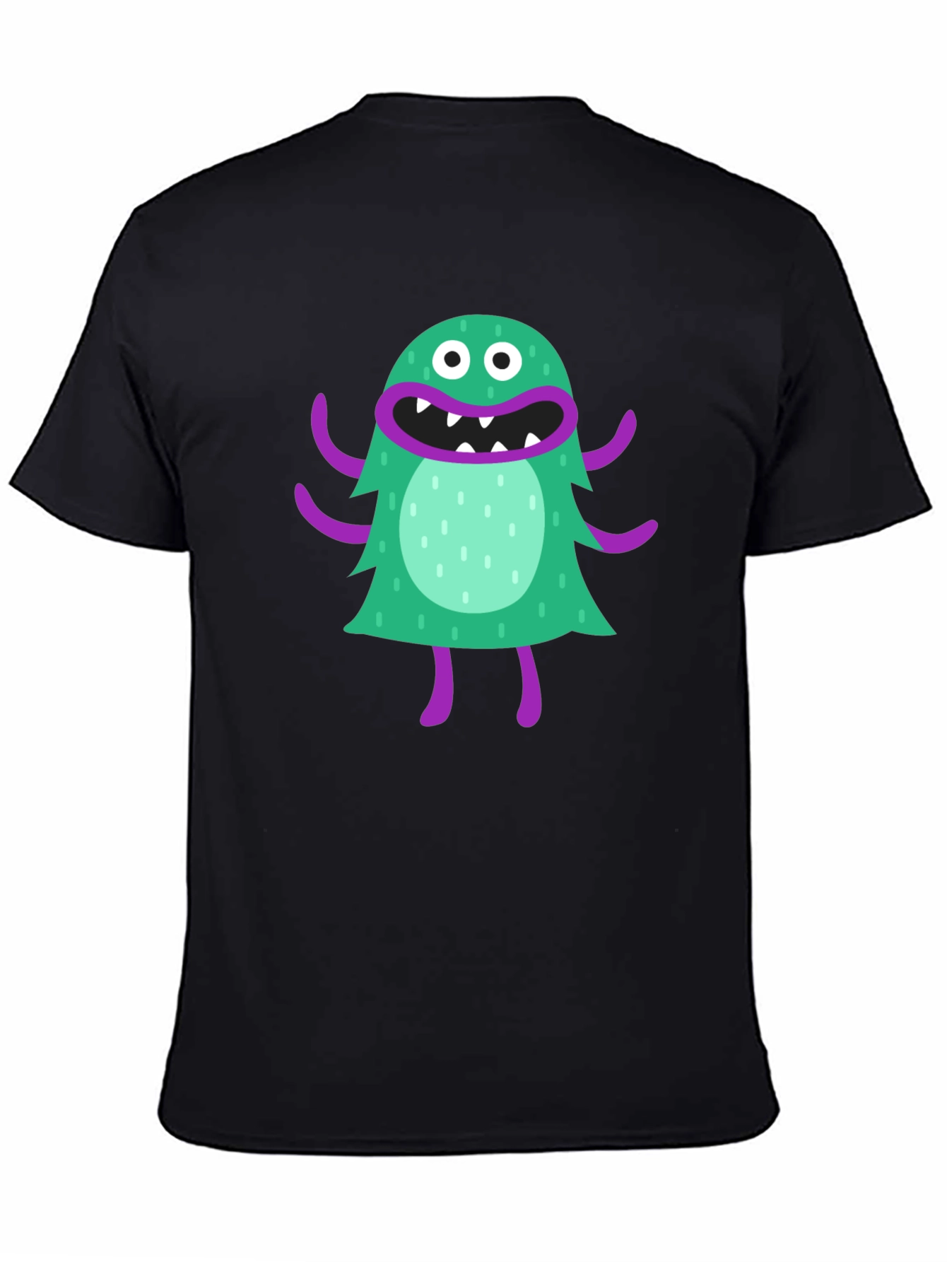 Monster Graphic Tee - Fun Black T-Shirt