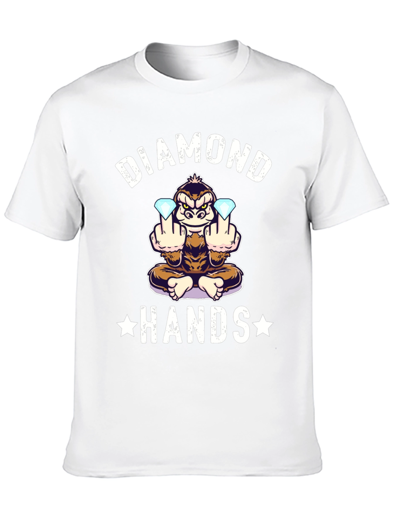 Diamond Hands Monkey T-Shirt - Black