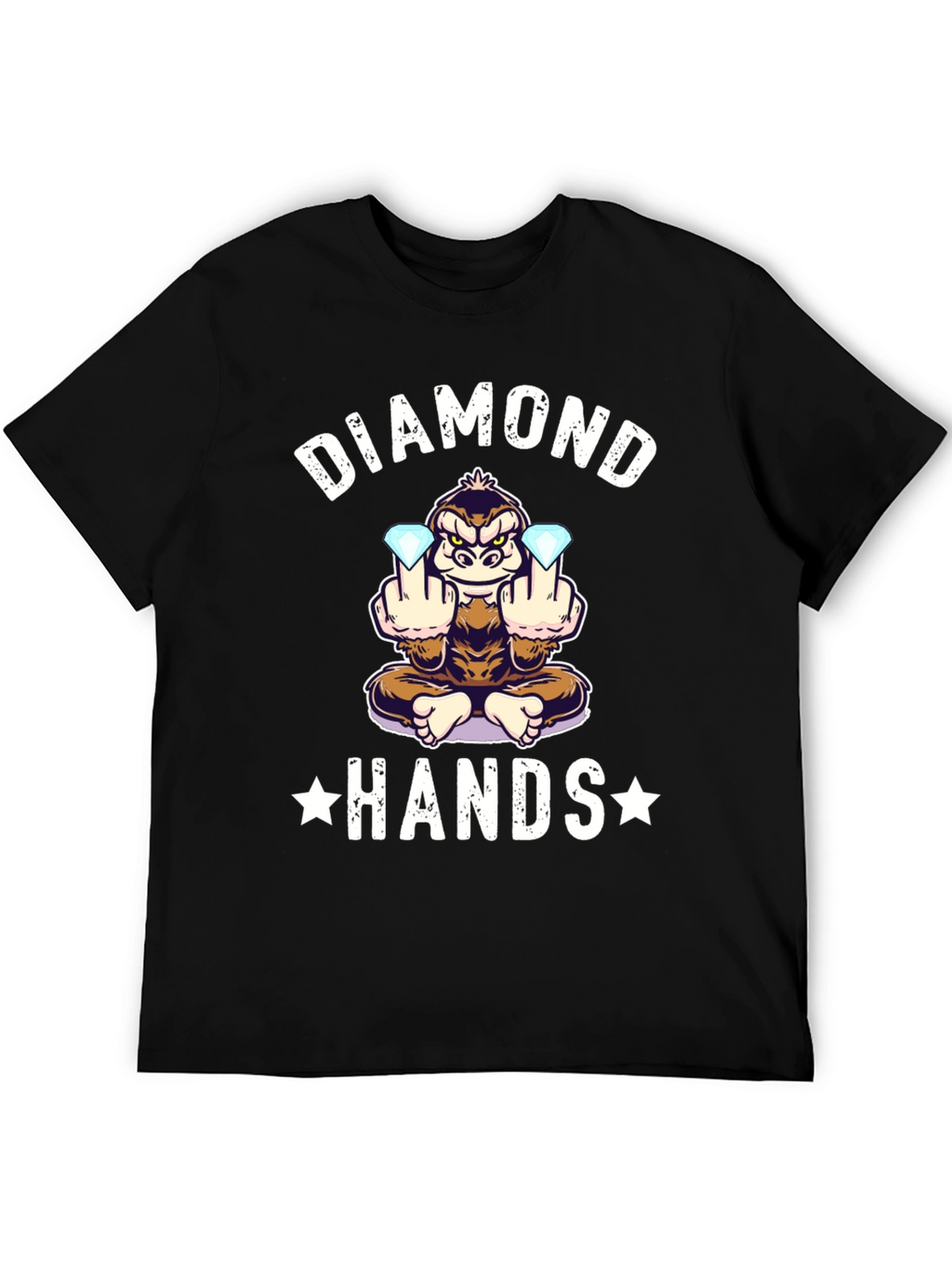 Diamond Hands Monkey T-Shirt - Black