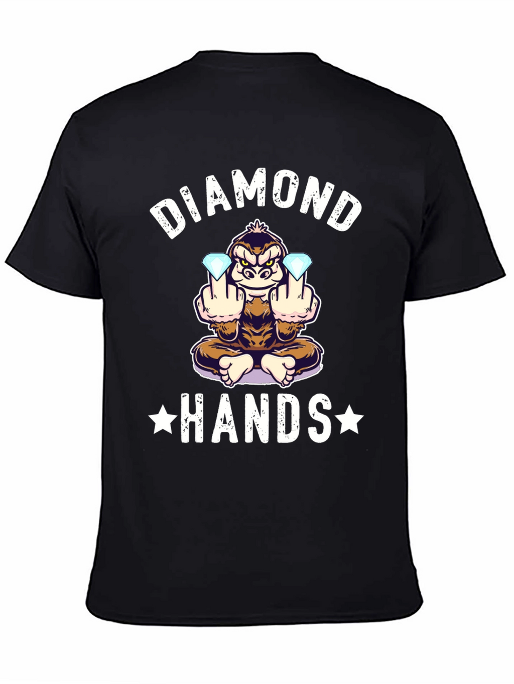 Diamond Hands Monkey T-Shirt - Black