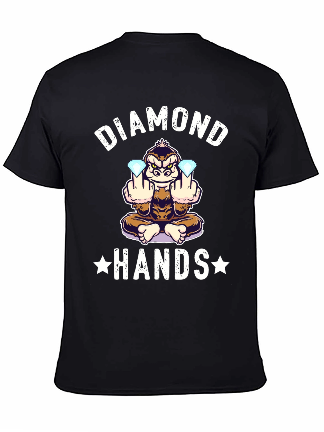 Diamond Hands Monkey T-Shirt - Black