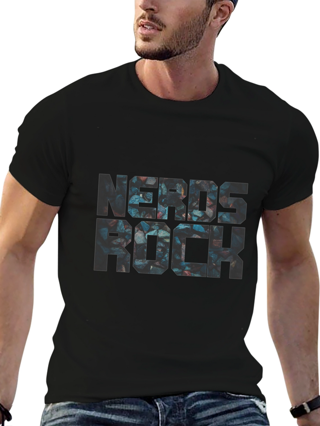 Nerds Rock Graphic Black T-Shirt - Stylish Geek Fashion