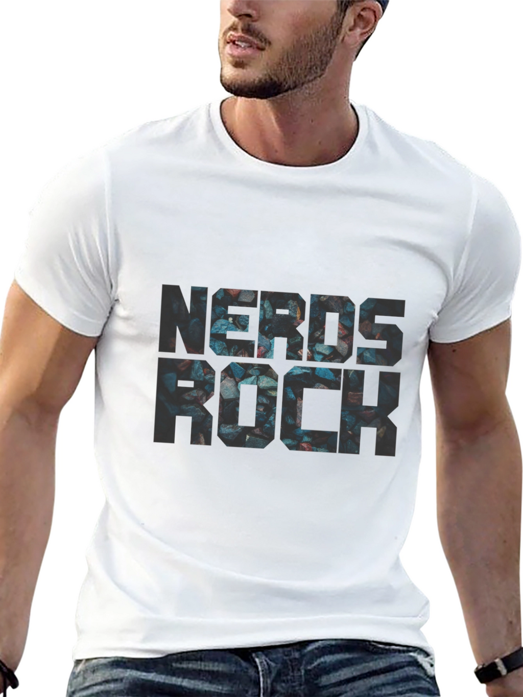 Nerds Rock Graphic Black T-Shirt - Stylish Geek Fashion