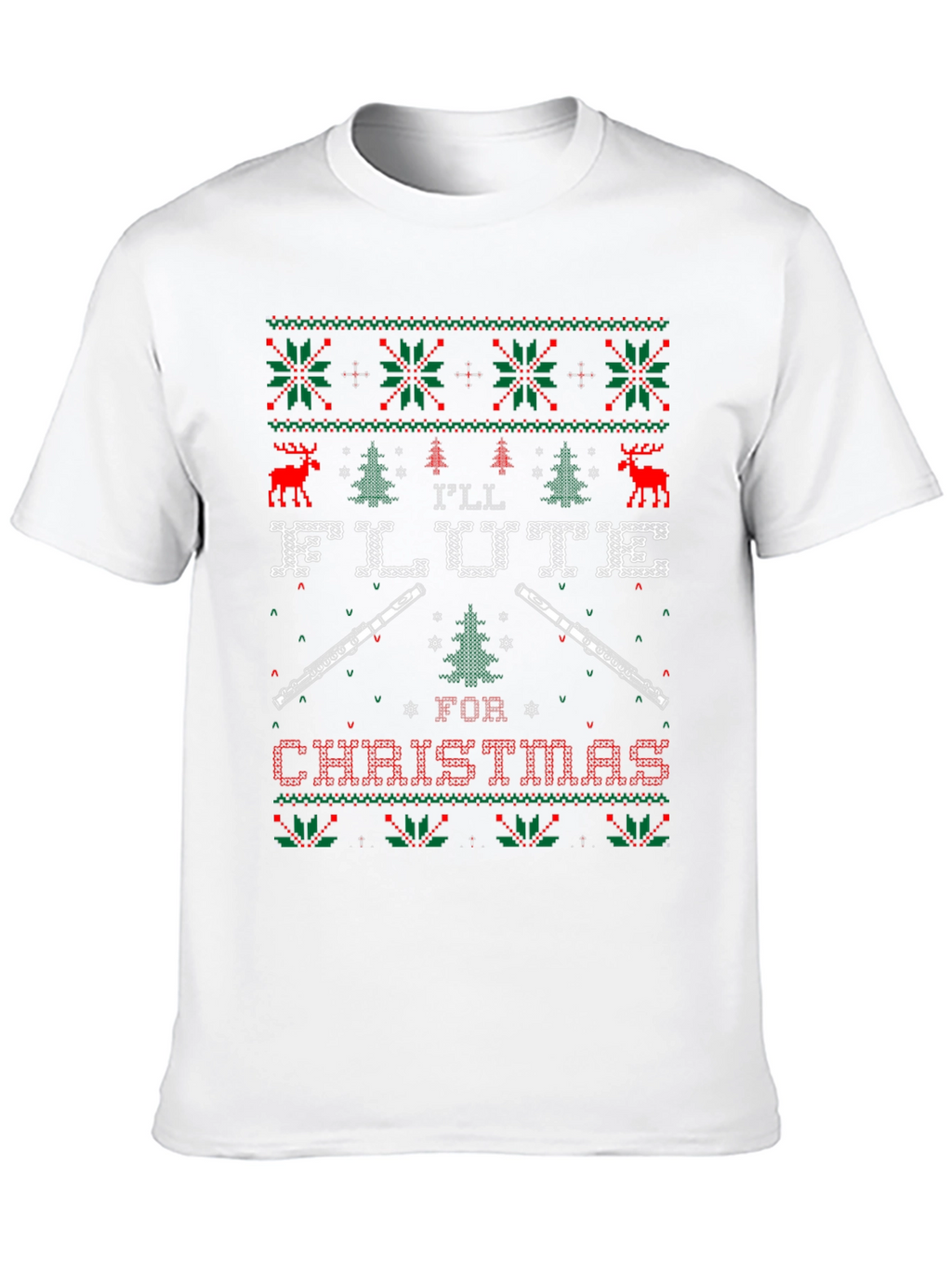 Flute Ugly Christmas Sweater T-Shirt
