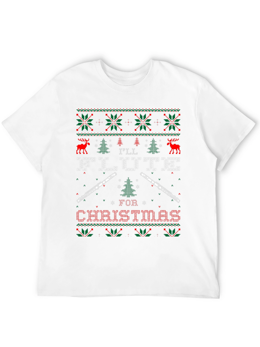 Flute Ugly Christmas Sweater T-Shirt