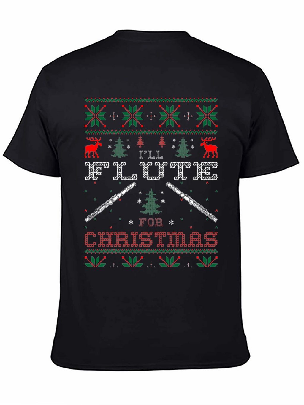 Flute Ugly Christmas Sweater T-Shirt