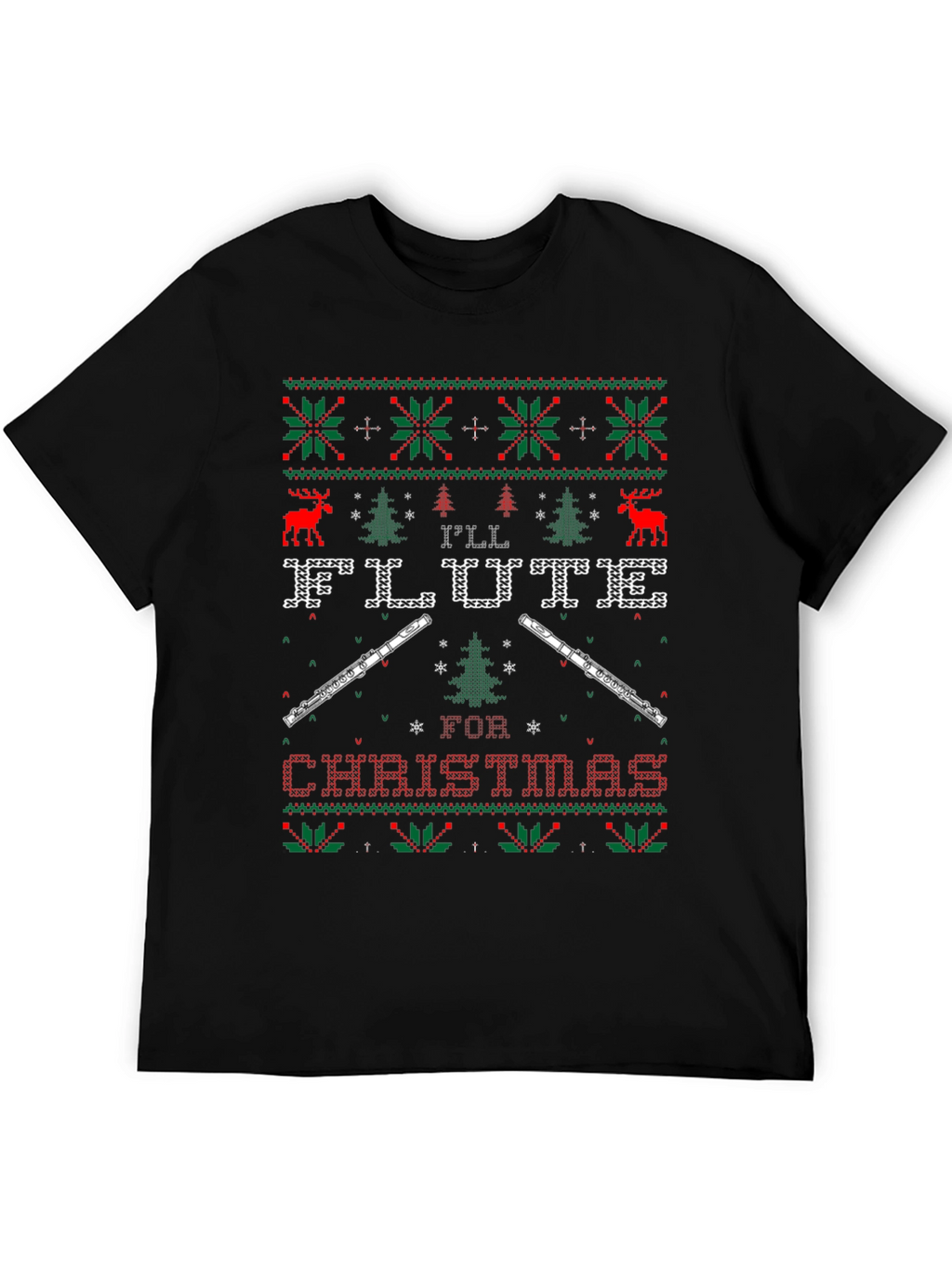Flute Ugly Christmas Sweater T-Shirt