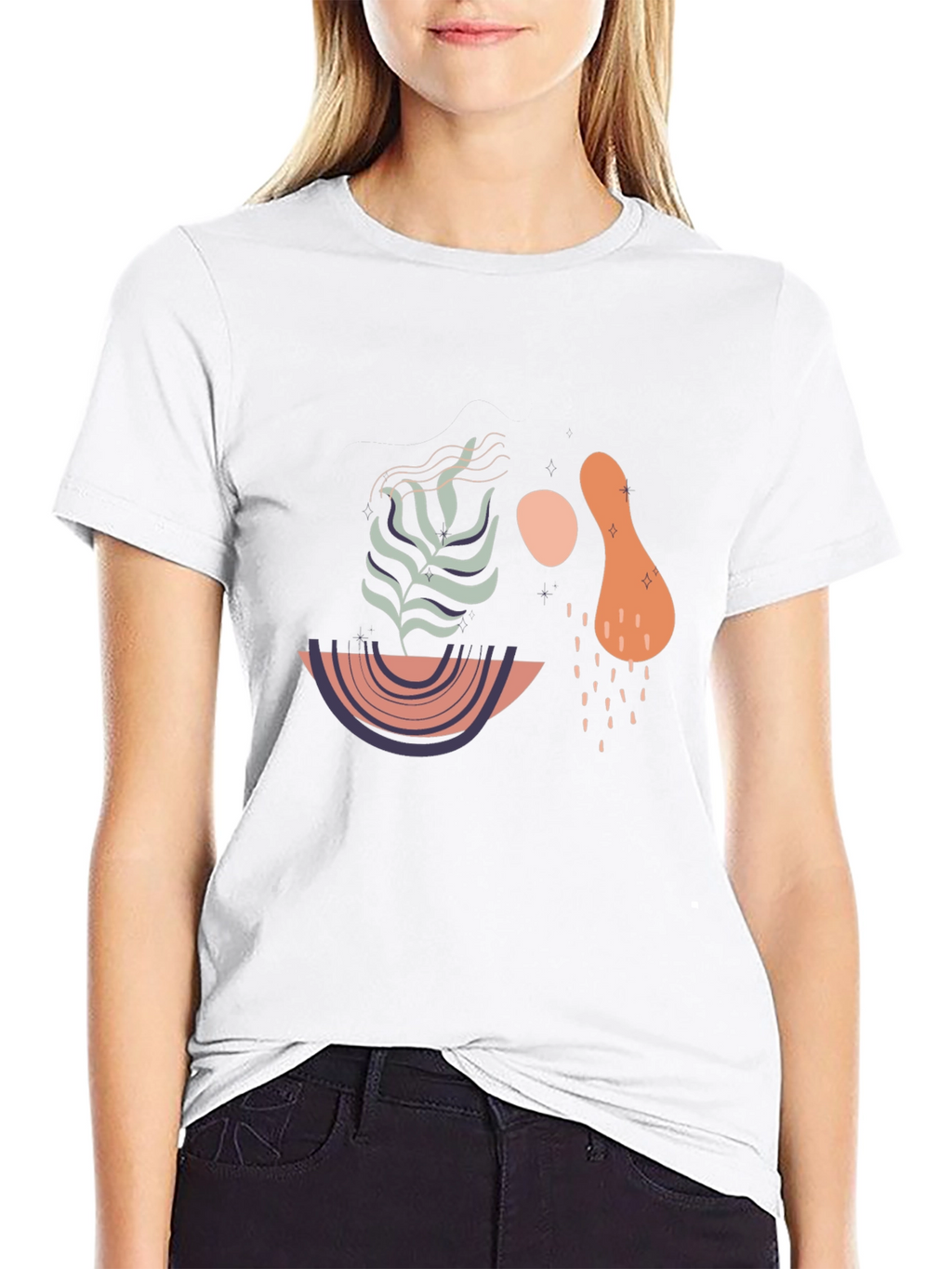 Abstract Graphic Print T-Shirt - Modern Art Tee