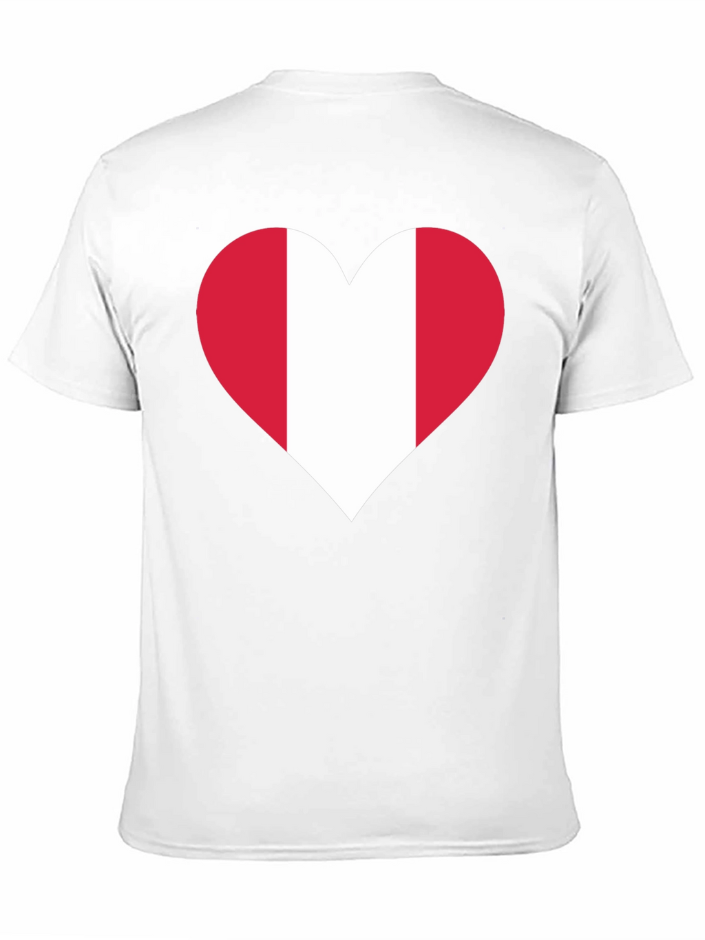 Peru Flag Heart Graphic Tee - Black