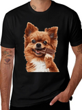 Dog with Chocolate Bar Black T-Shirt