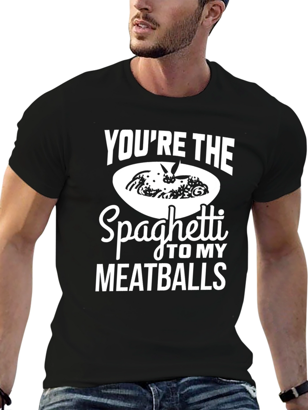 Spaghetti & Meatballs Graphic Tee - Foodie Humor