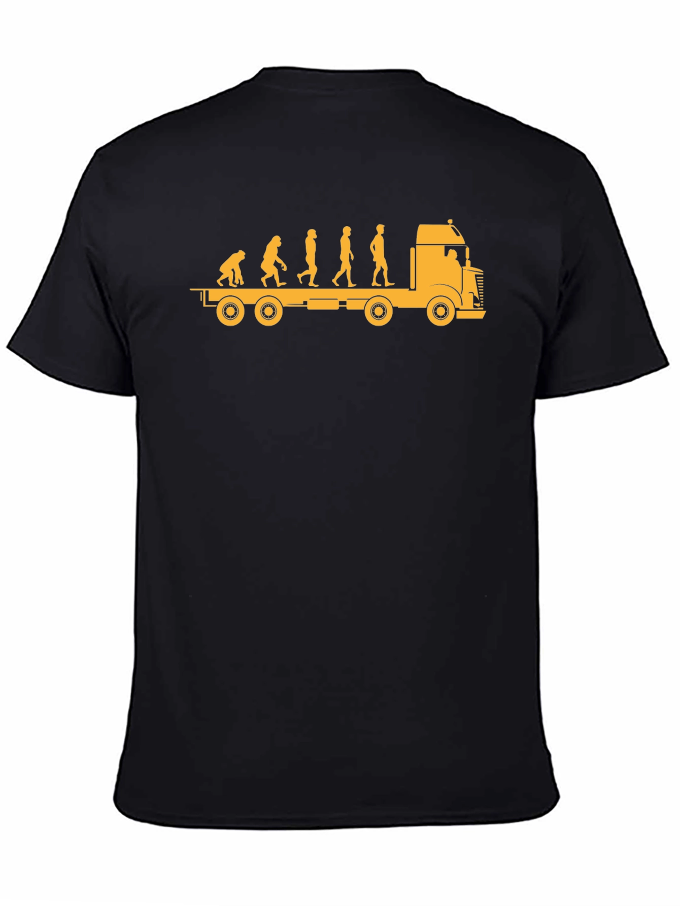 Evolution of Trucker Black T-Shirt