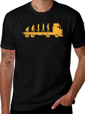 Evolution of Trucker Black T-Shirt