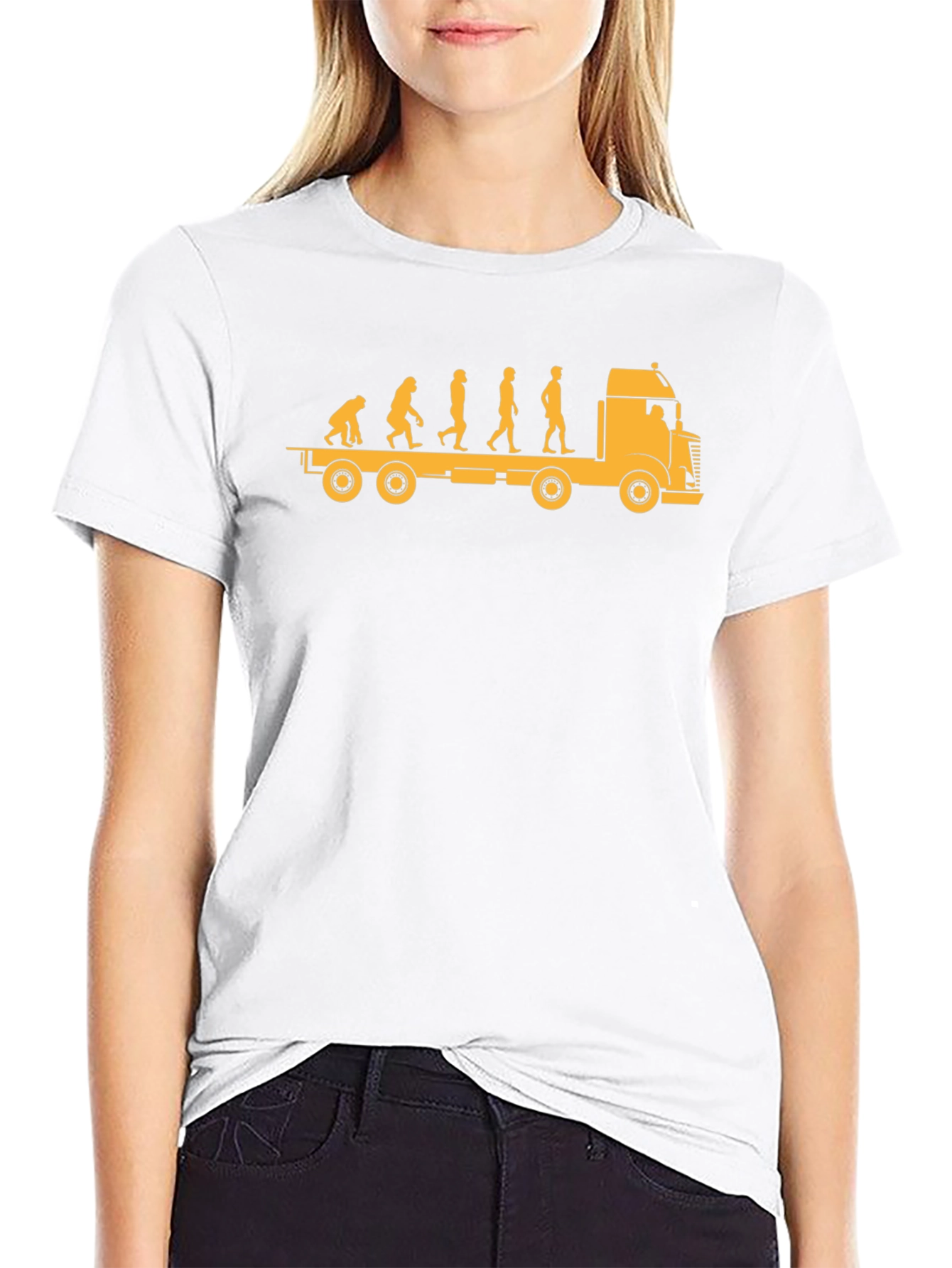 Evolution of Trucker Black T-Shirt