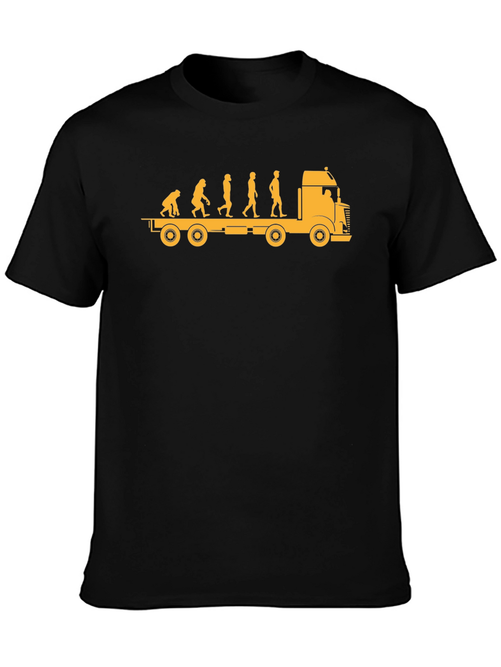 Evolution of Trucker Black T-Shirt